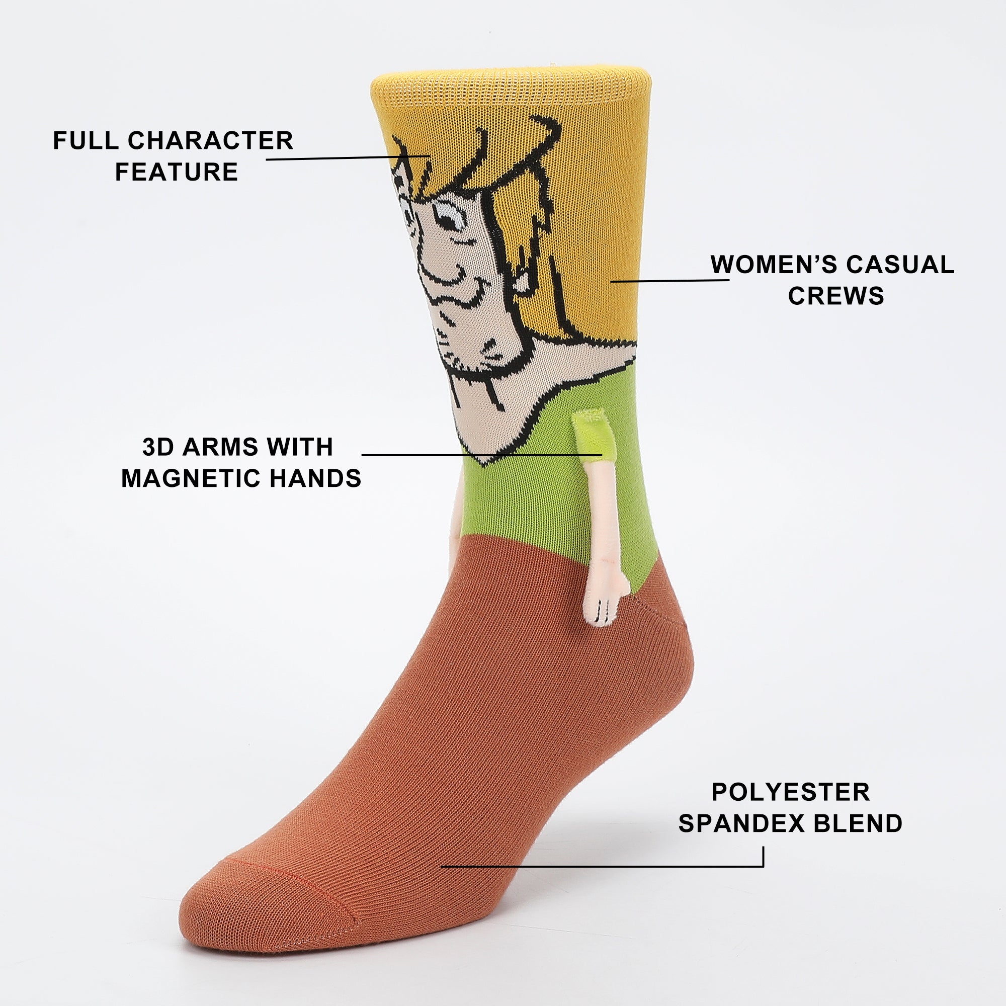 Scooby-Doo Scooby & Shaggy Women's Casual Crew Socks