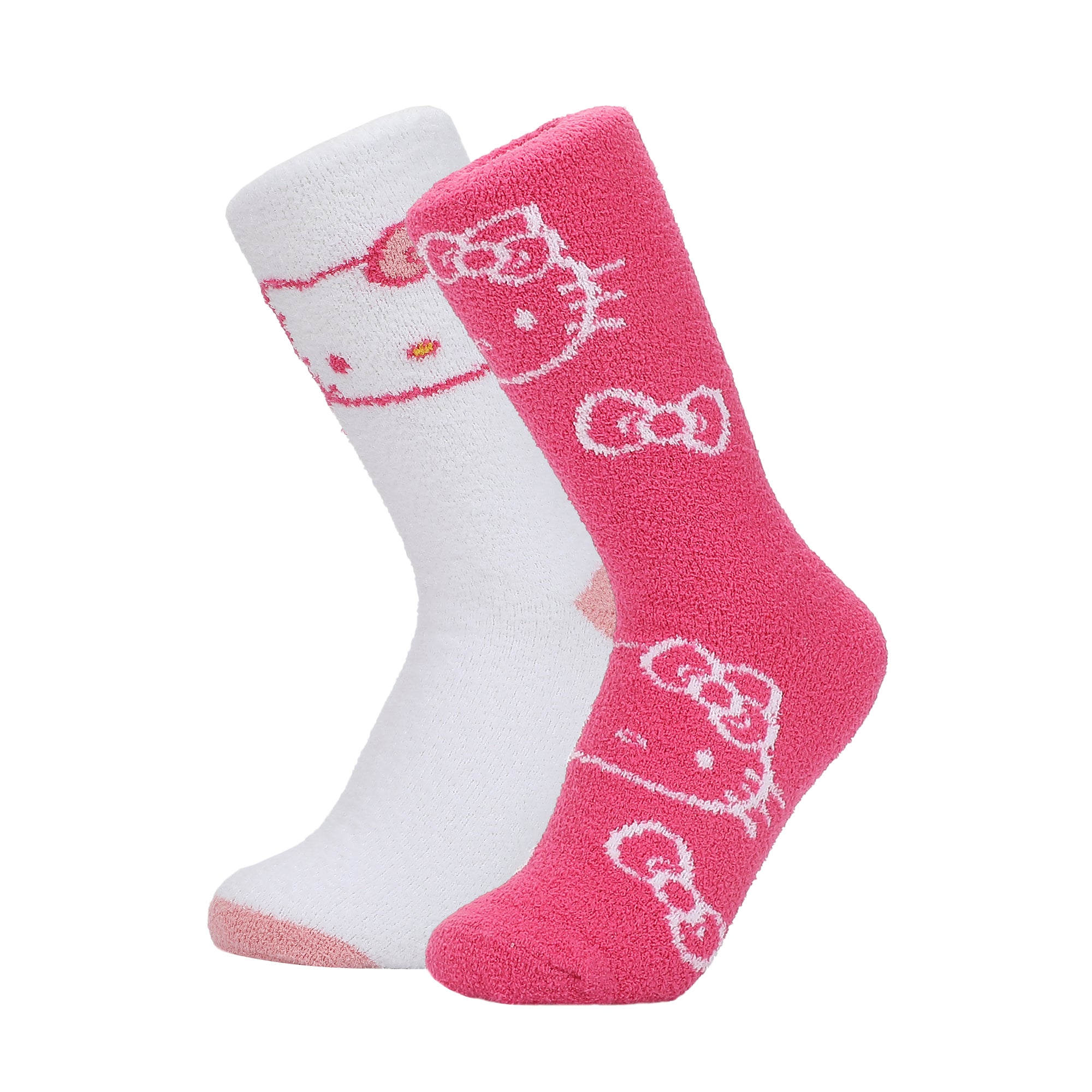 Hello Kitty Logo Print Women's Chenille Crew Socks