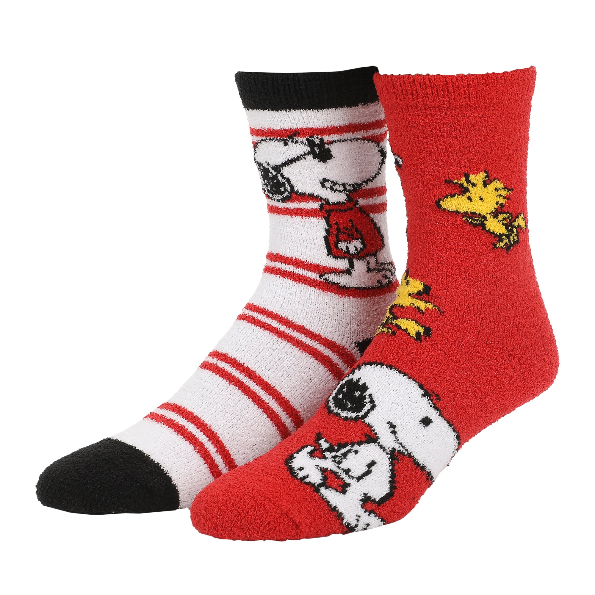Peanuts Snoopy and Woodstock Womens Chenille Crew Socks