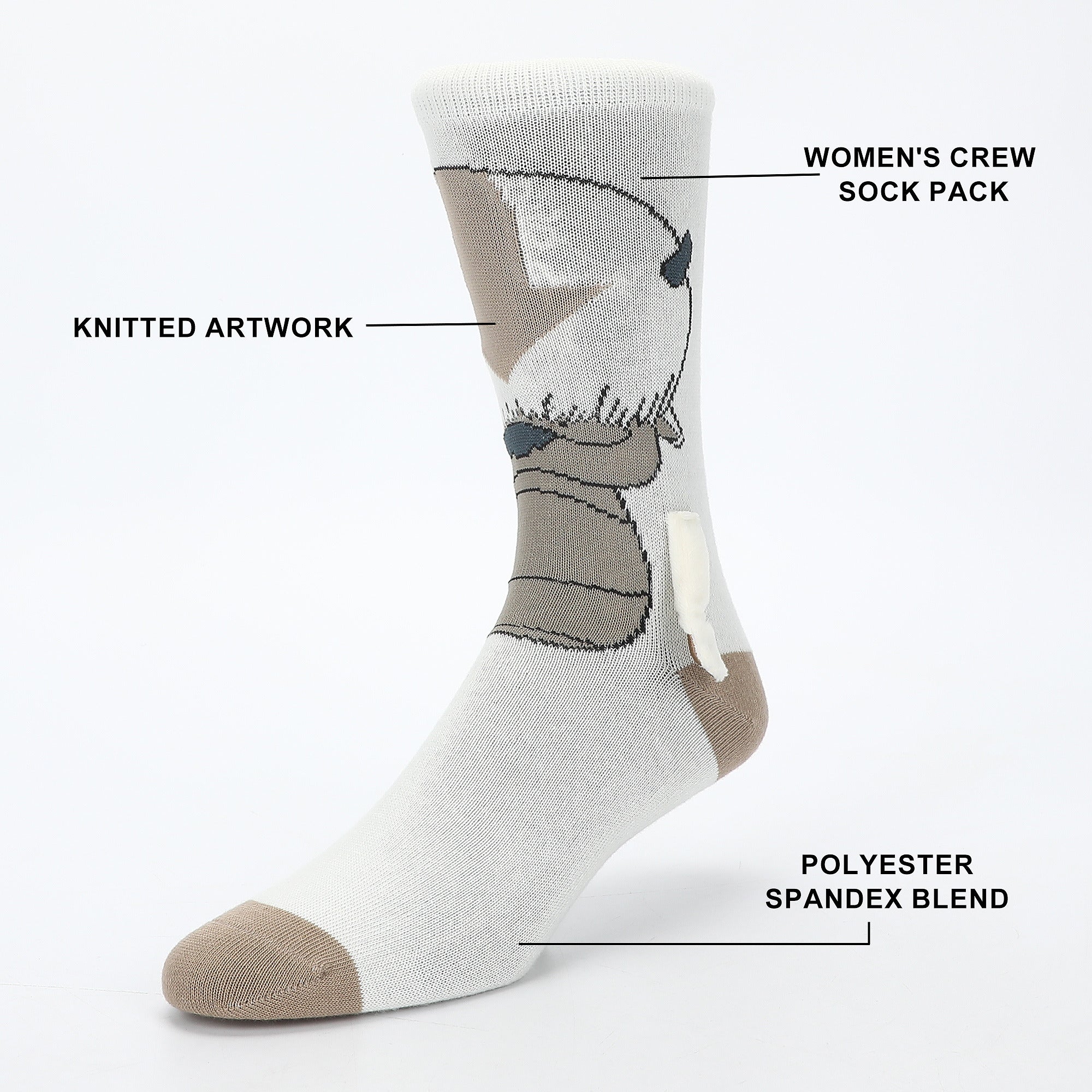 Avatar: The Last Airbender Aang & Appa Women’s Crew Socks With Magnetic Holding Hands