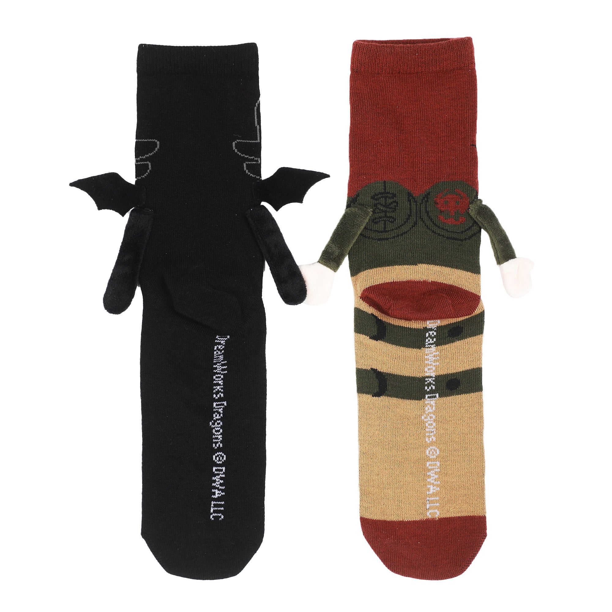 How To Train Your Dragon Hiccup & Toothless Women’s Crew Socks With Magnetic Holding Hands