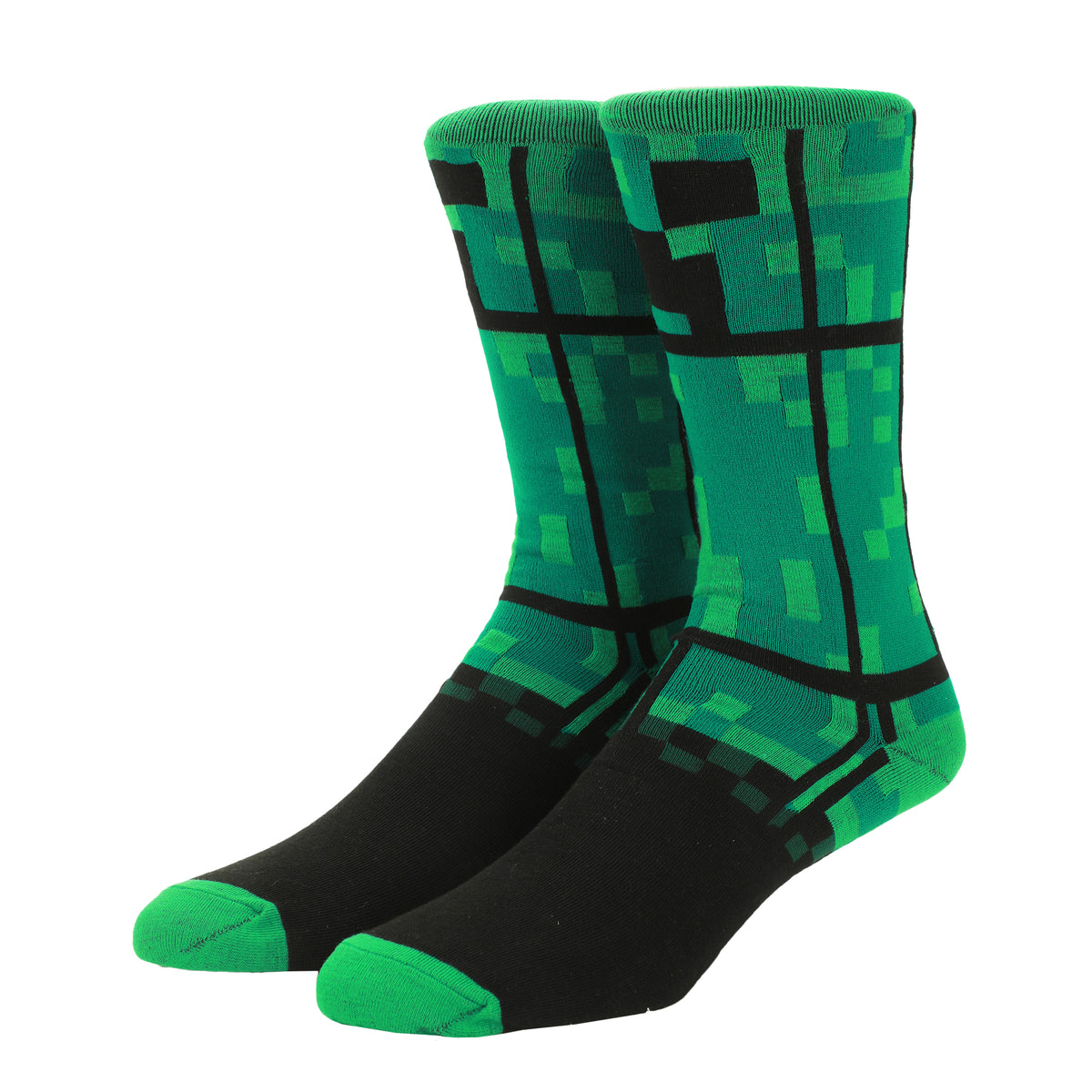 Bioworld Minecraft 3 Paia Calzini Uomo – Personaggi Steve, Creeper, Taglia Unica 42-46, Ufficiali