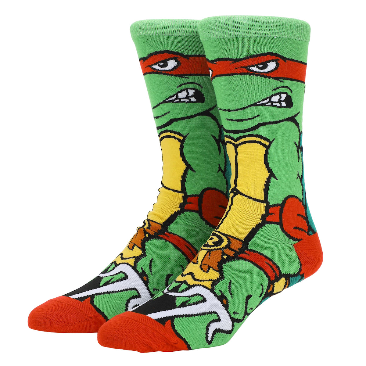 Teenage Mutant Ninja Turtles Raphael Animigos Men's Crew Socks