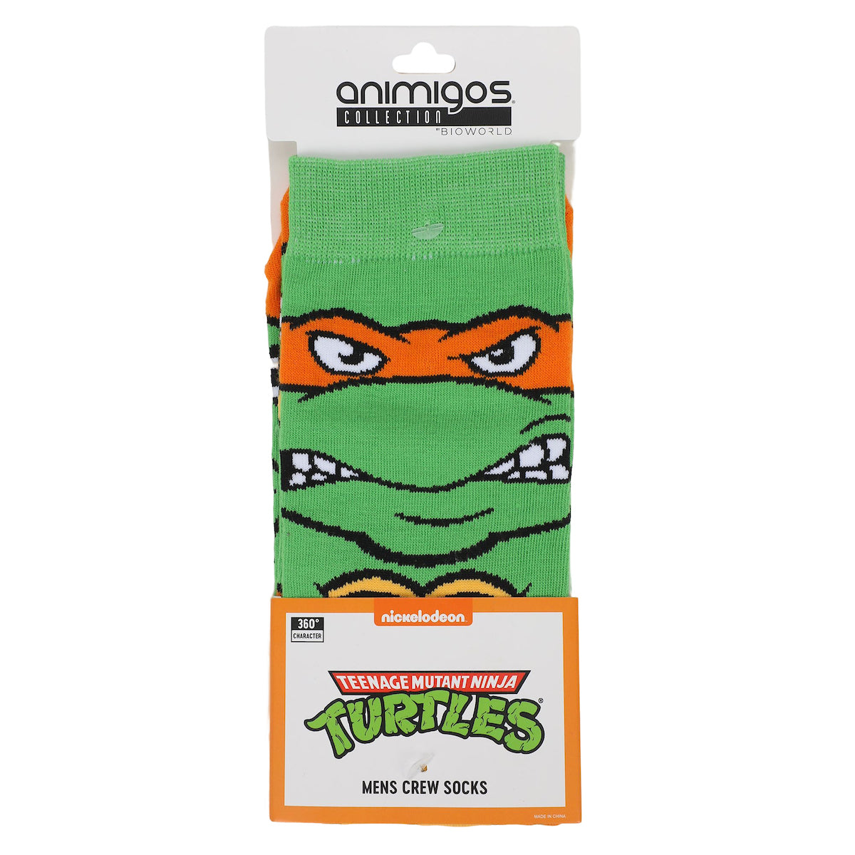 Teenage Mutant Ninja Turtles Michelangelo Animigos Men's Crew Socks