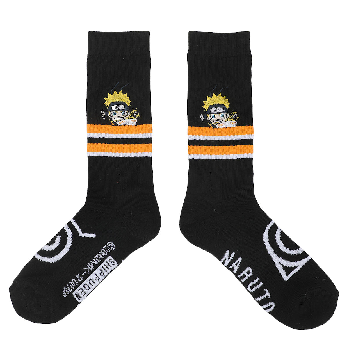 Naruto Shippuden Naruto Eating Ramen Men's Athletic Crew Socks