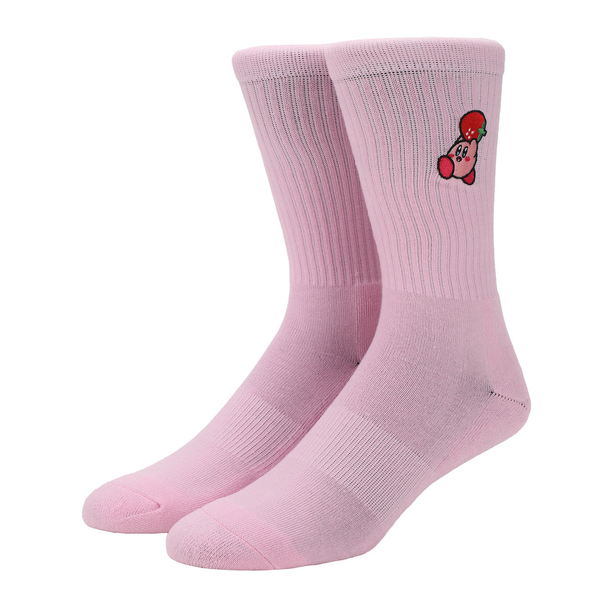 Kirby Carrying Tomato Men's Pink Athletic Crew Socks