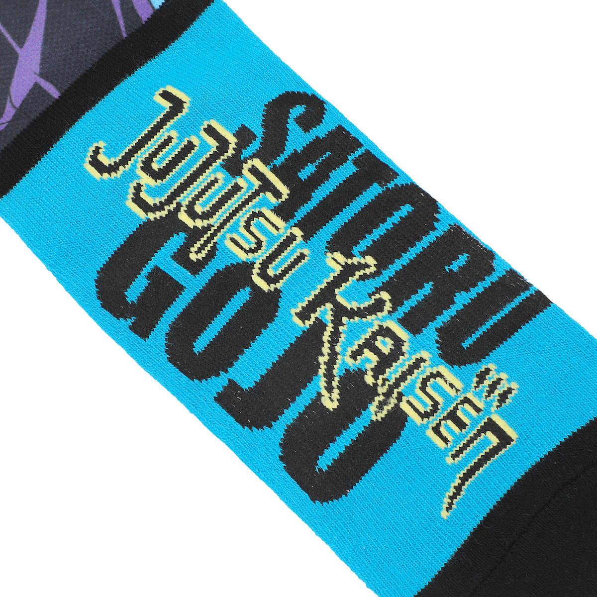 Jujutsu Kaisen Satoru Goki Men's Black & Blue Athletic Crew Socks