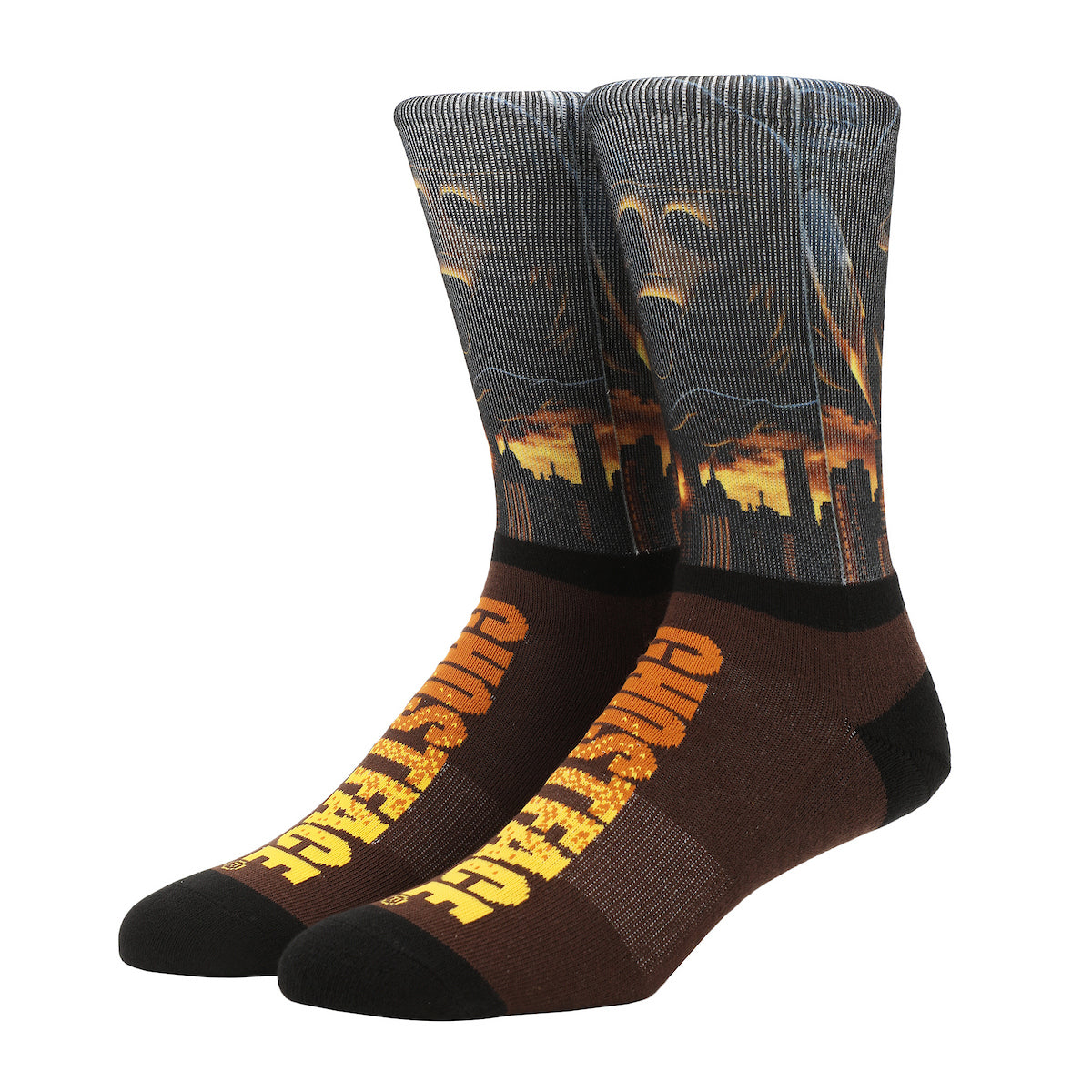 Ghostface Scary Character Art Men's Black Athletic Crew Socks