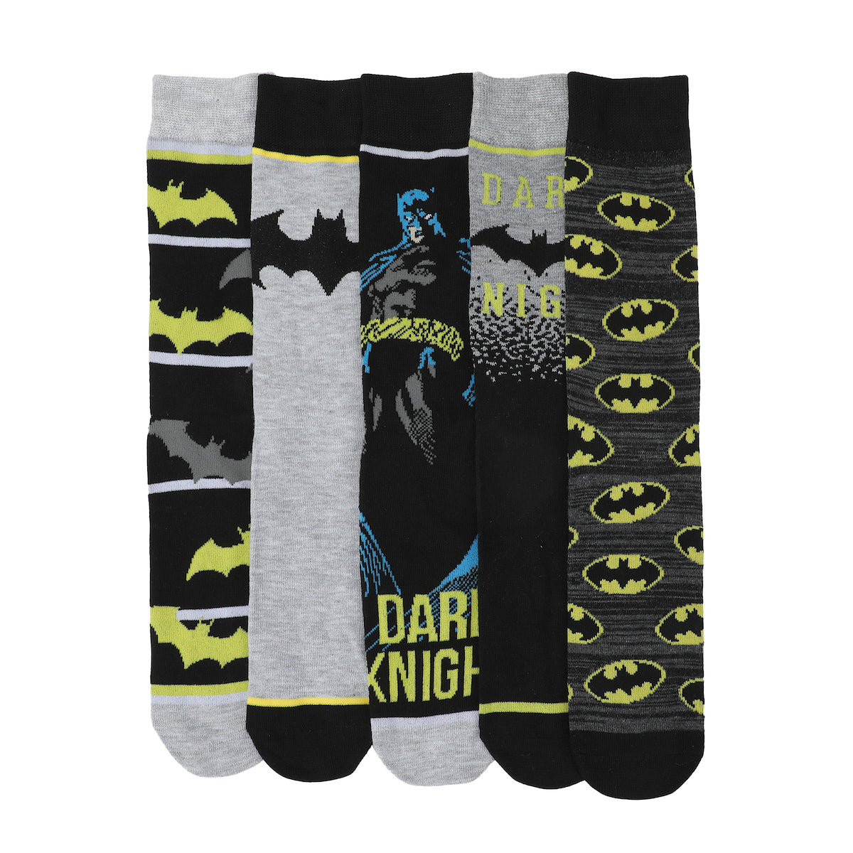 Batman Adult Crew Socks - 5-Pack of Dark Knight Comfort!