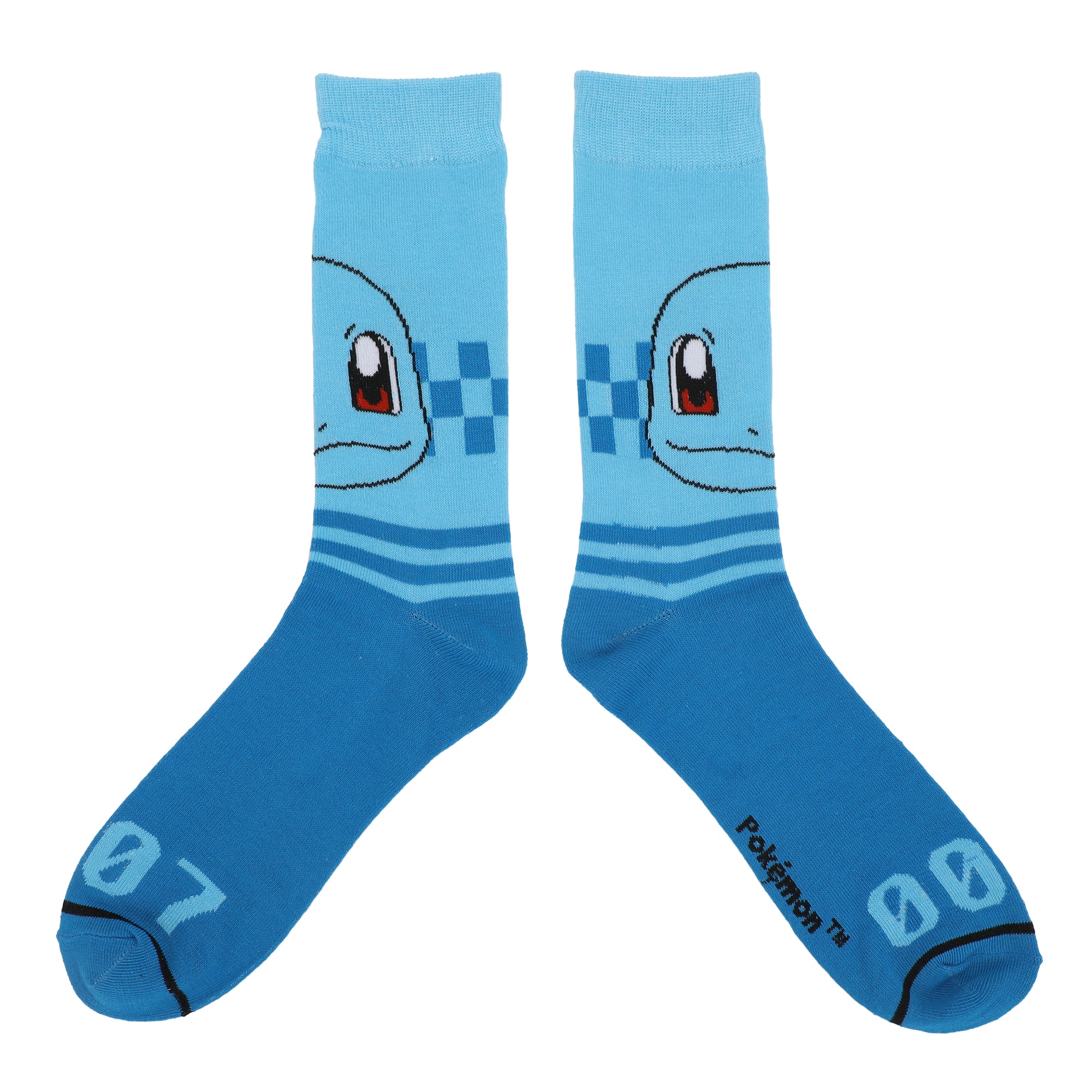 Pokemon Faces With Pokedex Numbers Men's 5-Pair Casual Crew Socks