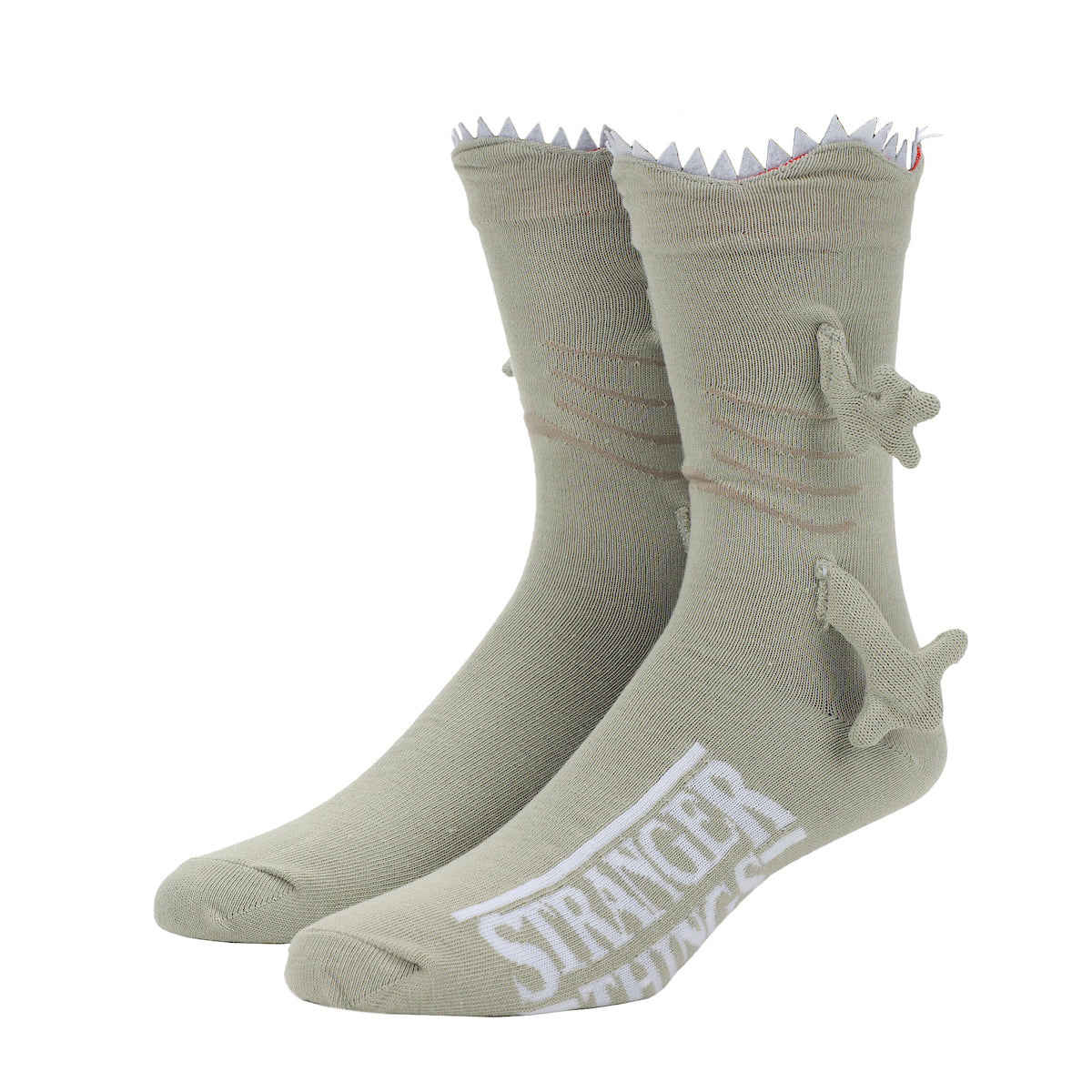 Stranger Things Demogorgon Adult Gray Novelty Crew Socks