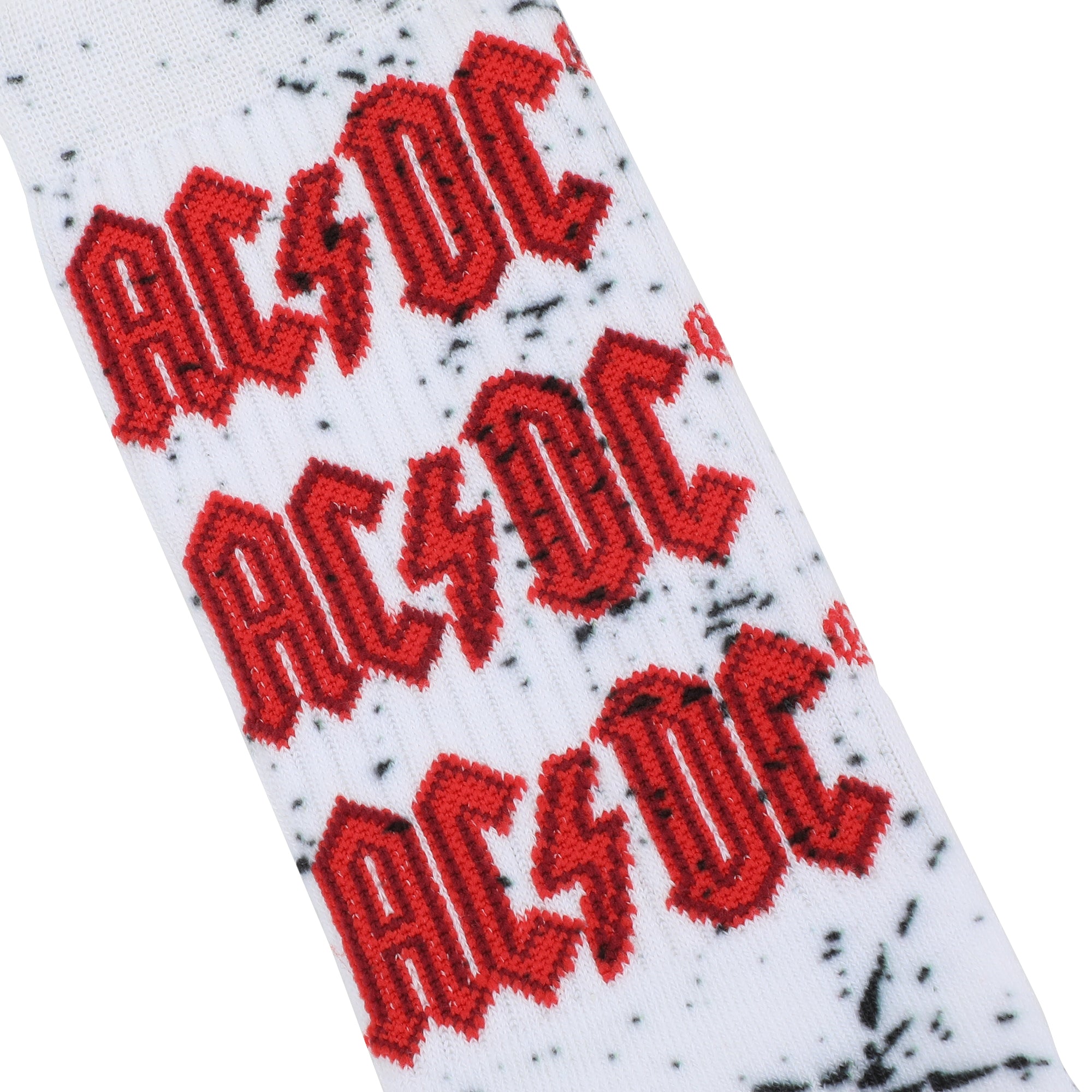 ACDC Band Member Photo Art Men's White Athletic Crew Socks