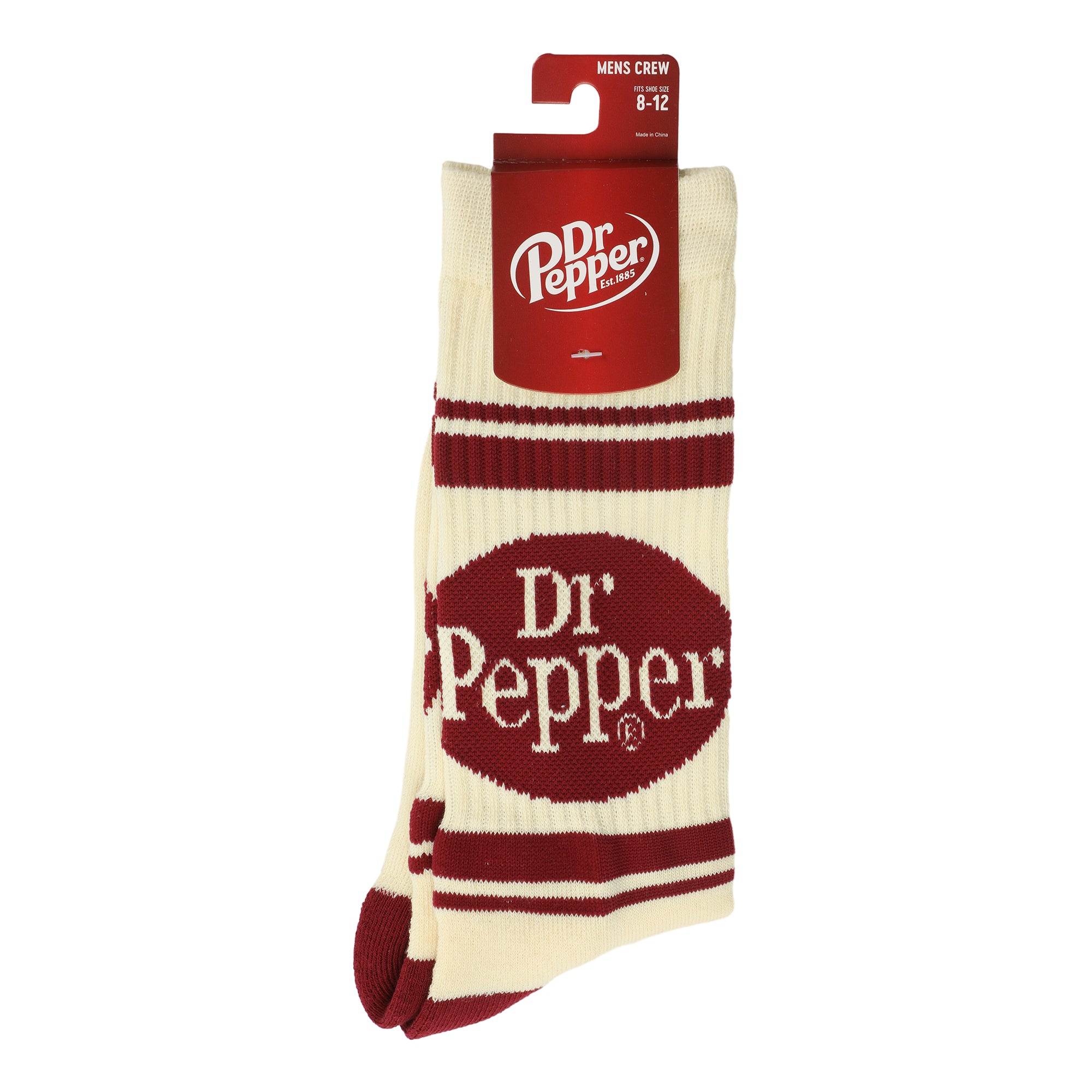 Dr Pepper Vintage Soda Logo Men's Casual Crew Socks
