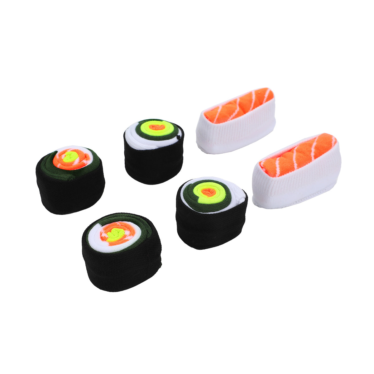 Sushi Delight Crew Socks Gift Box - Set of 3 Pairs, Perfect for Sushi Lovers!-OSFA