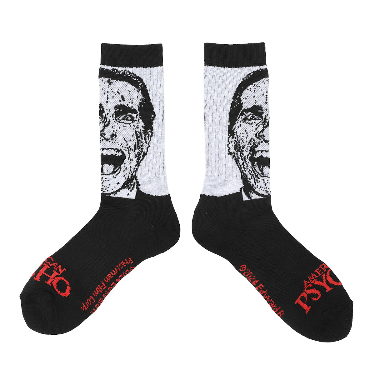 American Psycho Norman Bates Men's 3-Pair Athletic Crew Socks