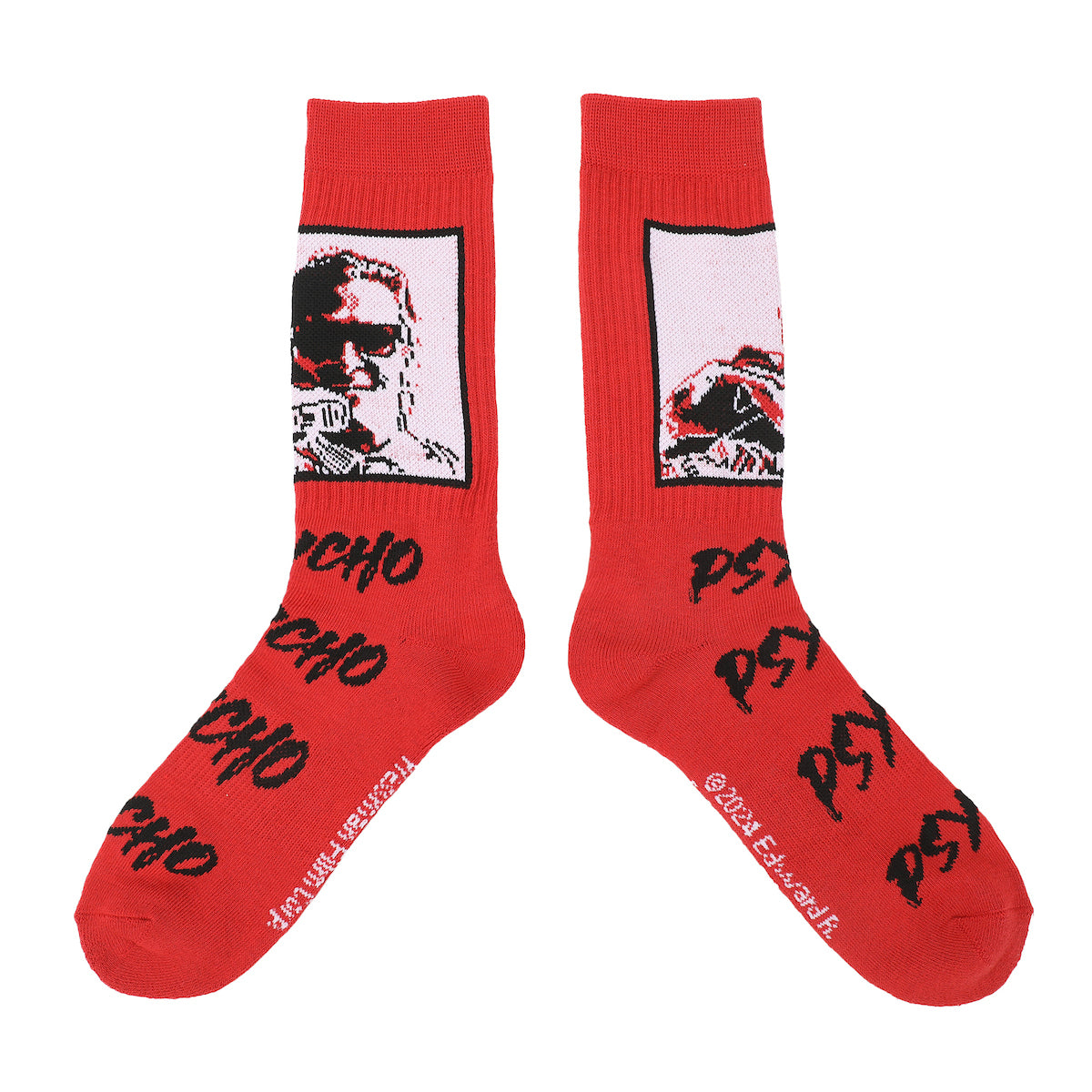 American Psycho Norman Bates Men's 3-Pair Athletic Crew Socks