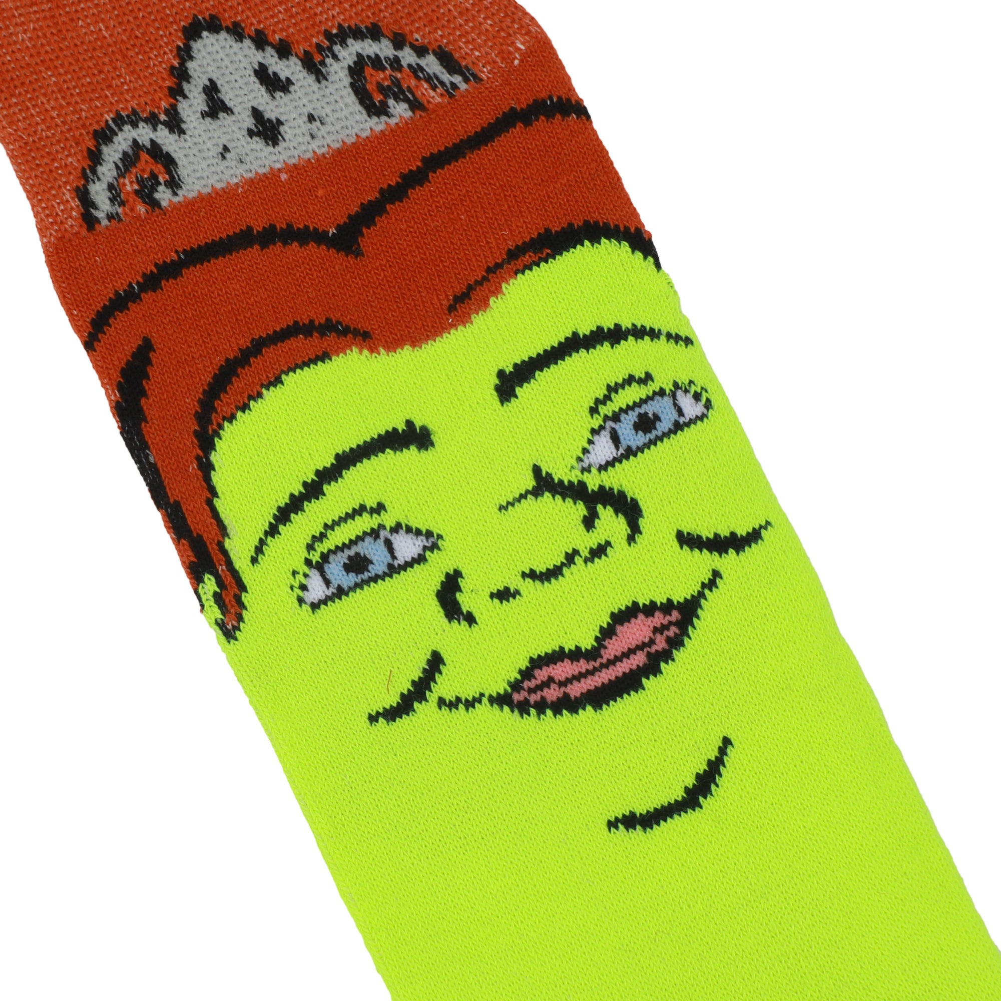 Shrek Fiona & Shrek Faces With 3D Ears Men's Green Casual Crew Socks