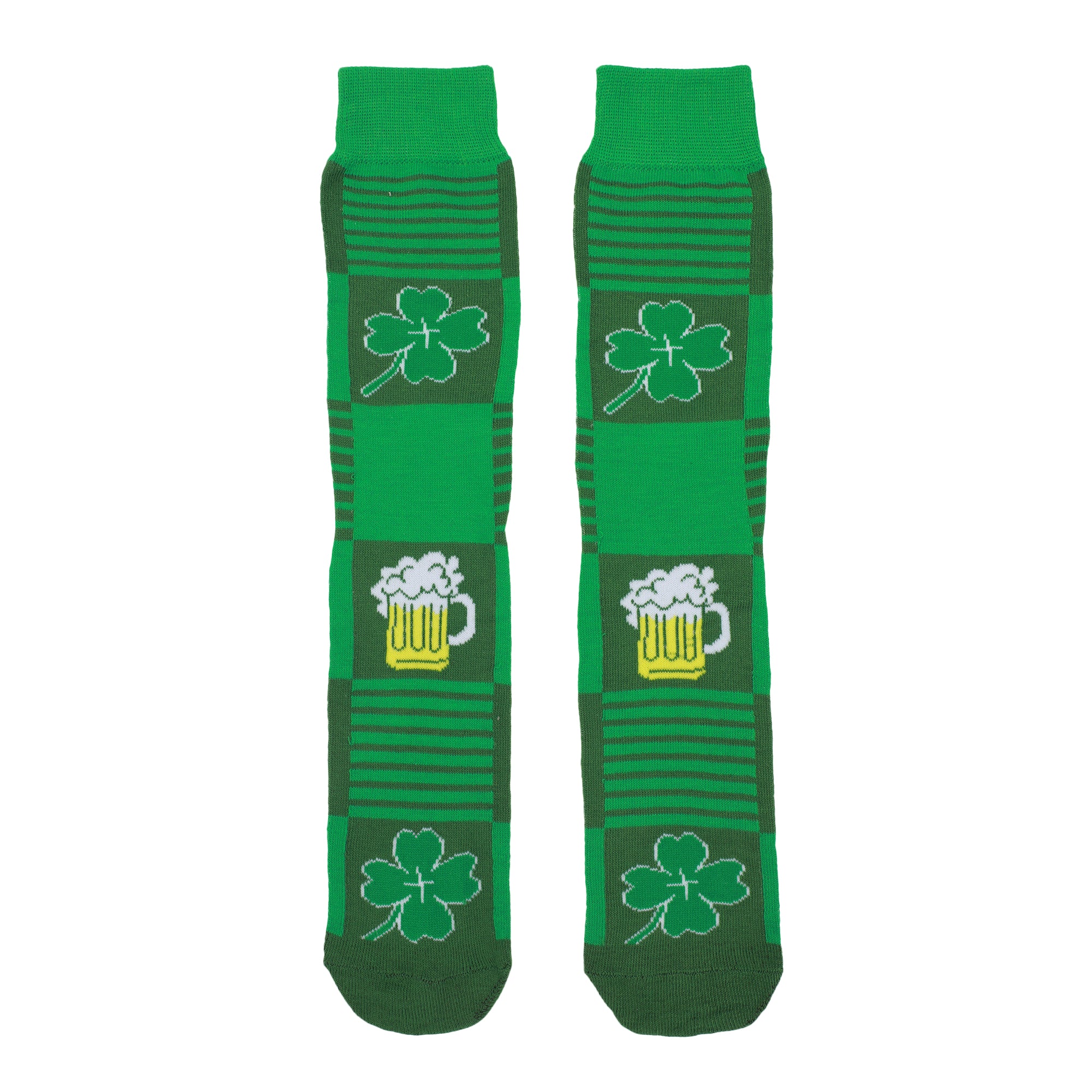 St. Patrick's Day Foaming Mugs & Tuxedo Men's 2-Pair Casual Crew Socks