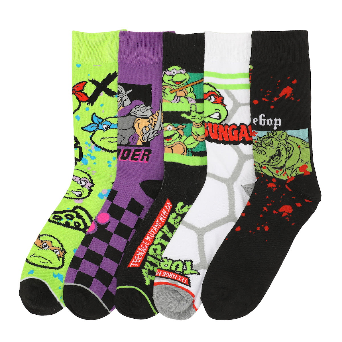 Teenage Mutant Ninja Turtles Characters 5-Pack of Adult Casual Crew Socks