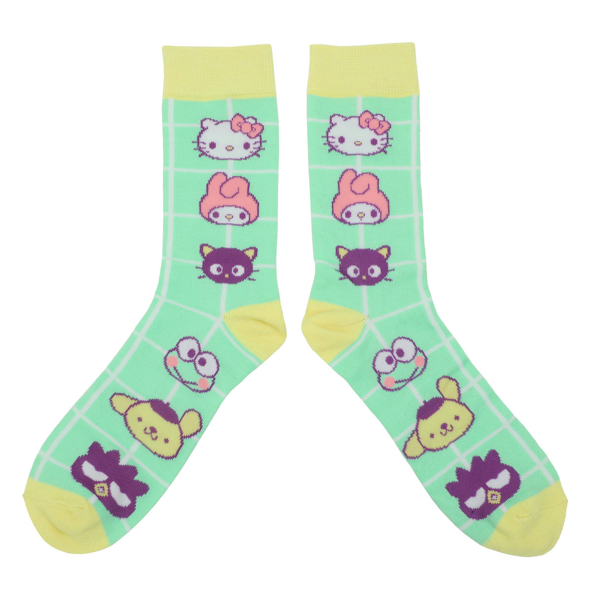 Hello Kitty & Friends Character Art Adult 3-Pair Casual Crew Socks Box Set