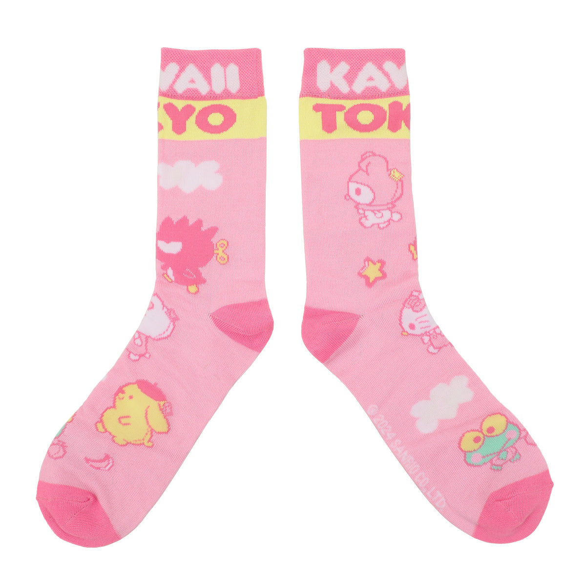 Hello Kitty & Friends Character Art Adult 3-Pair Casual Crew Socks Box Set