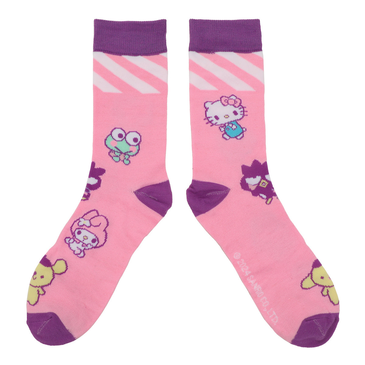 Hello Kitty & Friends Character Art Adult 3-Pair Casual Crew Socks Box Set
