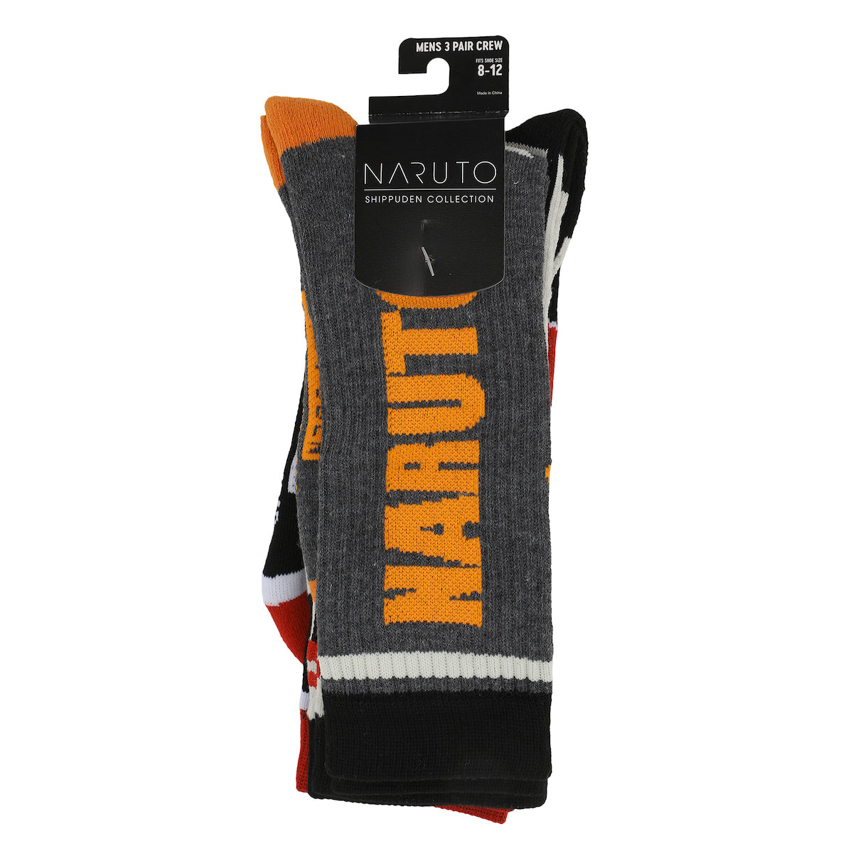Naruto Shinobi 3-Pack Adult Athletic Crew Socks