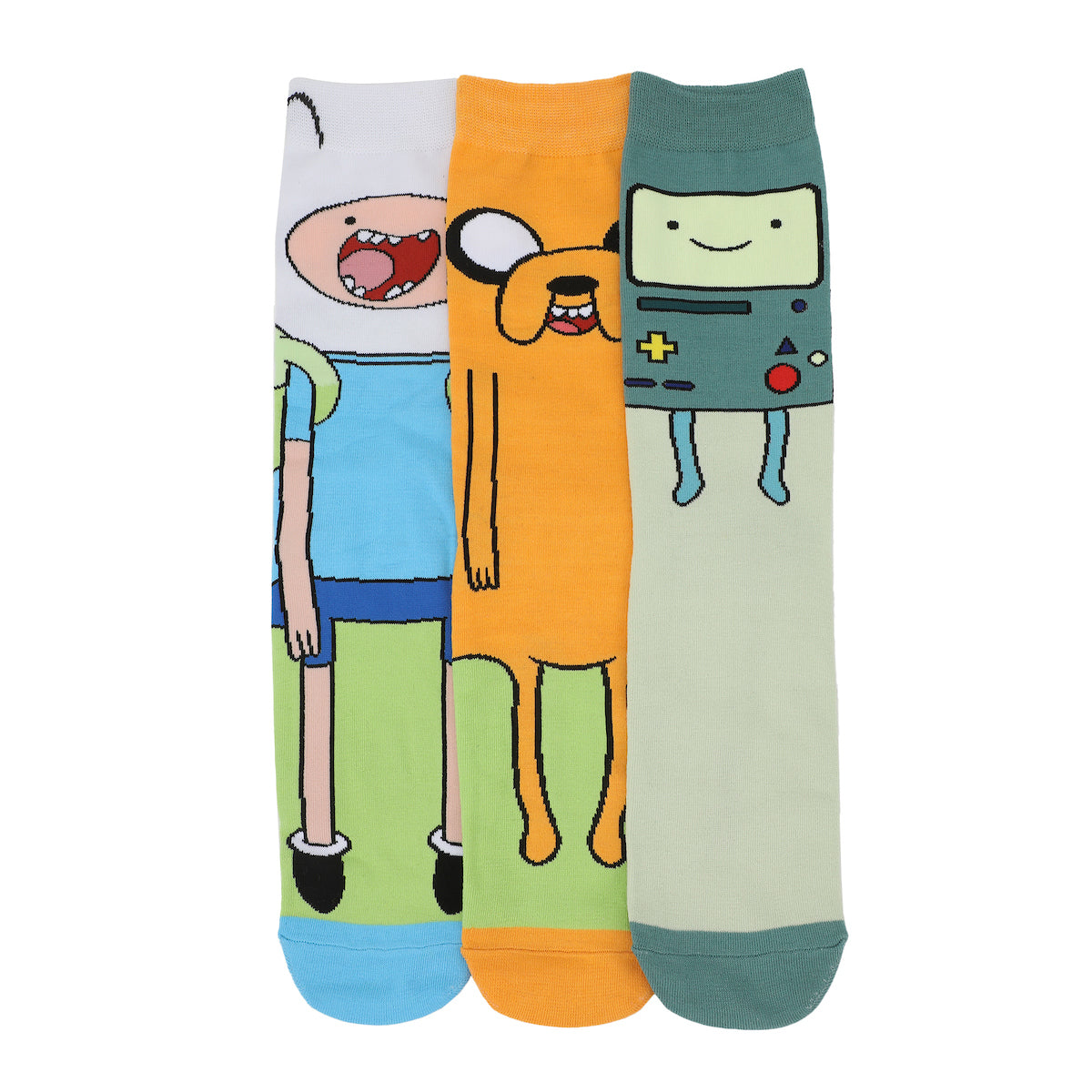Adventure Time 360 Characters Adult 3-Pair Casual Crew Socks