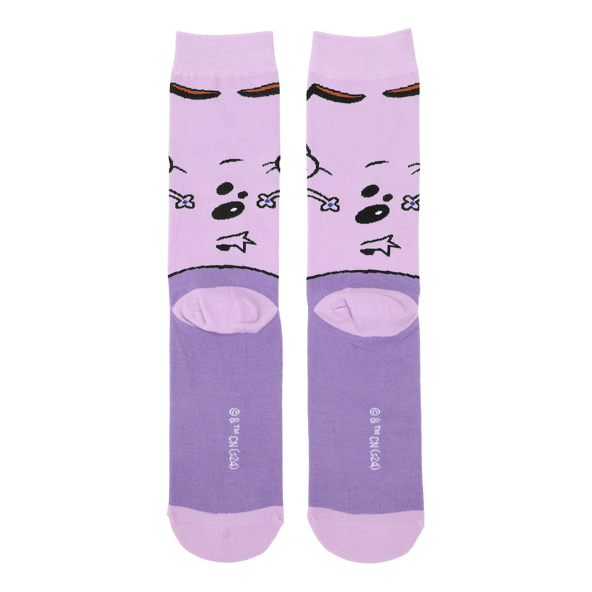 Courage The Cowardly Dog Courage Adult Pink Casual Crew Socks