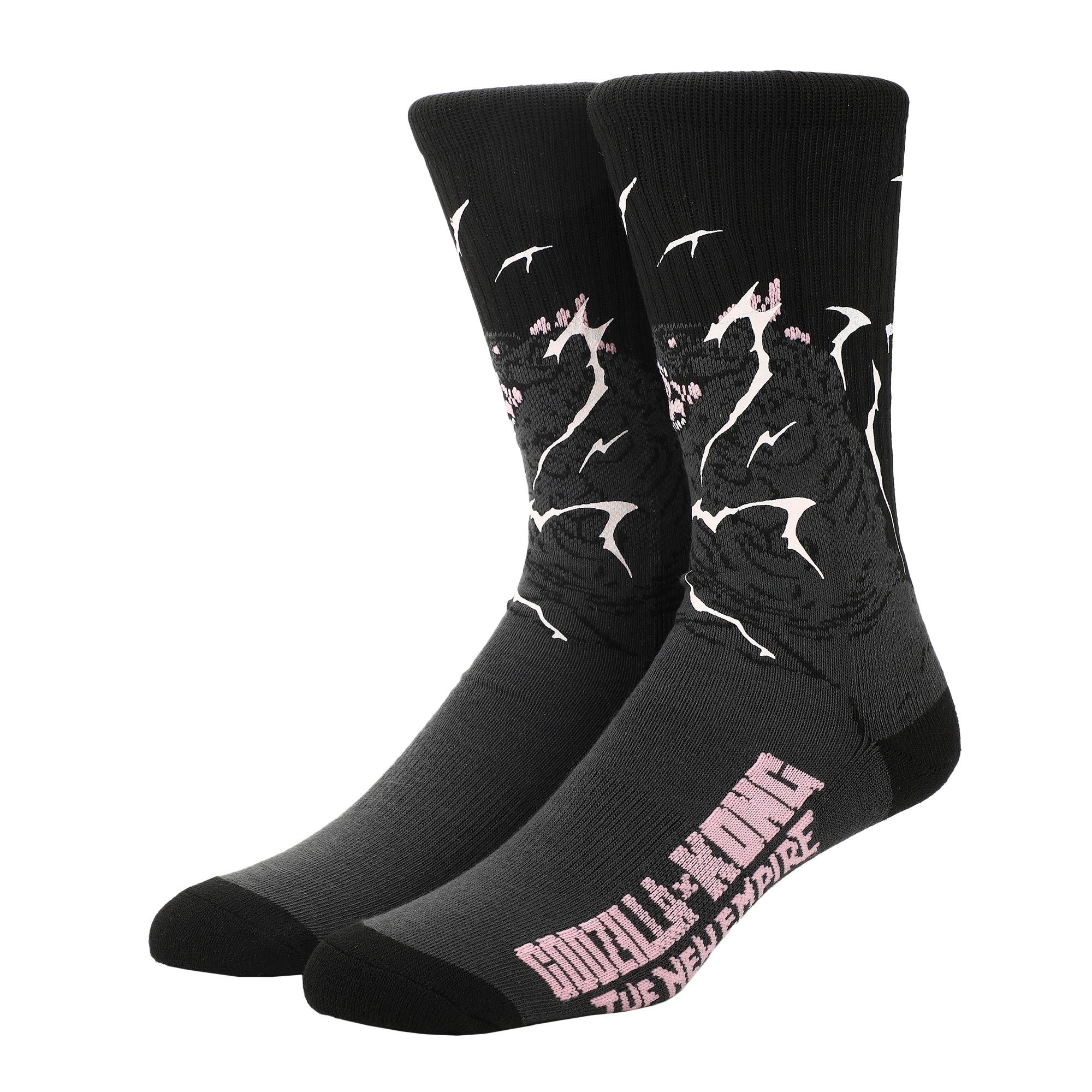 Godzilla Vs. Kong The New Empire UV Color Change Godzilla Adult Athletic Crew Socks-OSFA