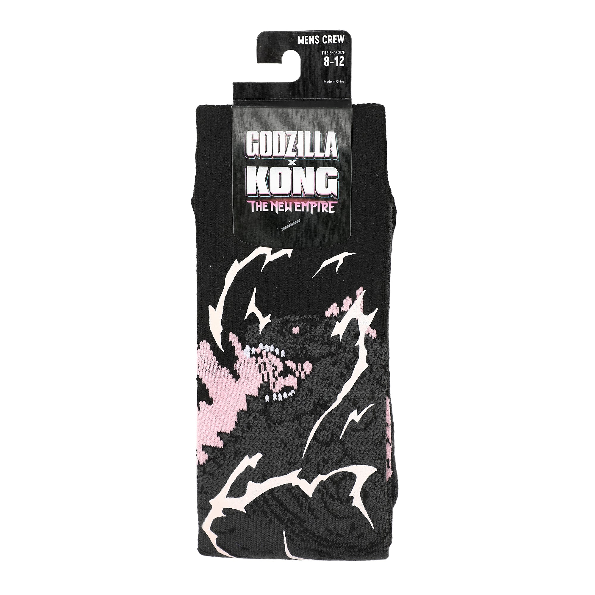Godzilla Vs. Kong The New Empire UV Color Change Godzilla Adult Athletic Crew Socks-OSFA
