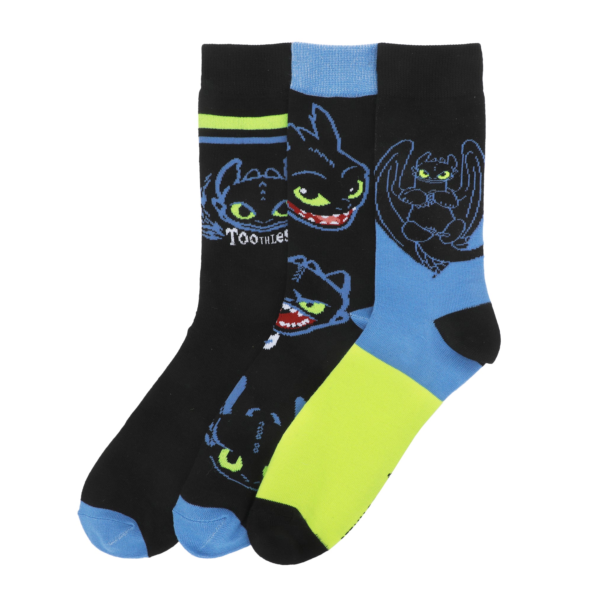 How To Train Your Dragon Toothless Character Art Men's Casual Crew Socks
