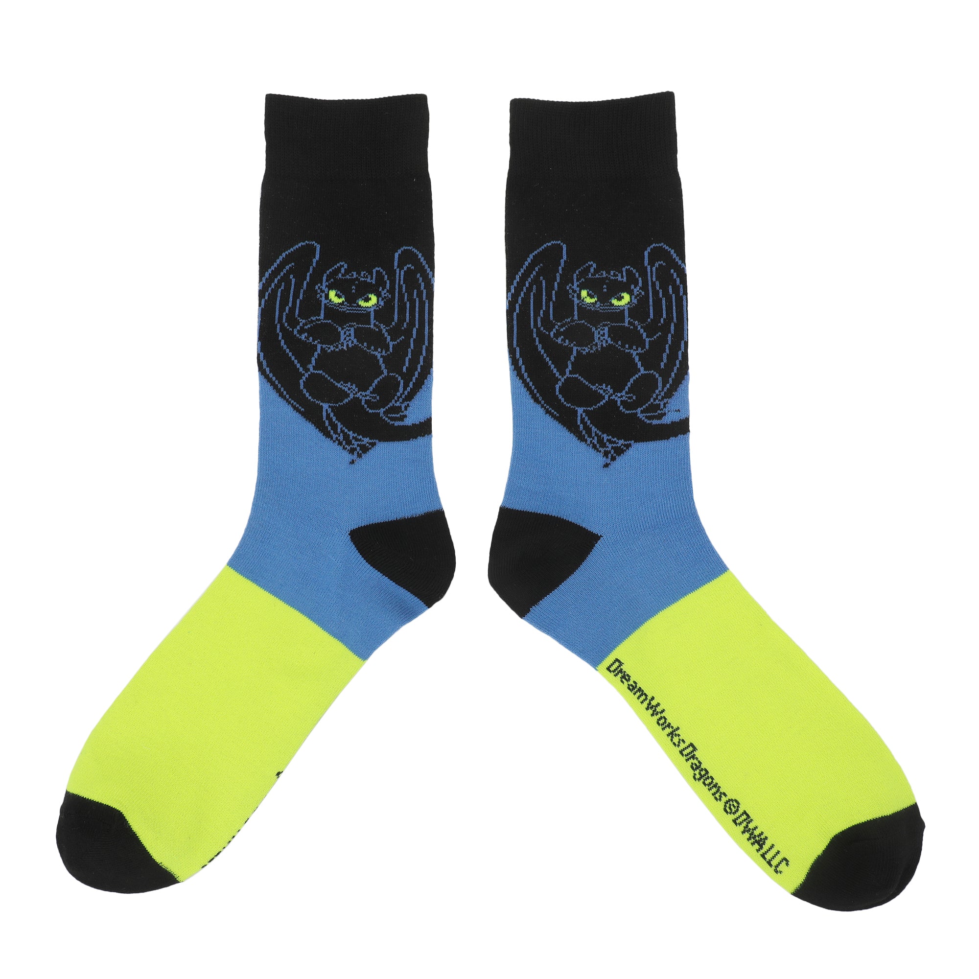 How To Train Your Dragon Toothless Character Art Men's Casual Crew Socks