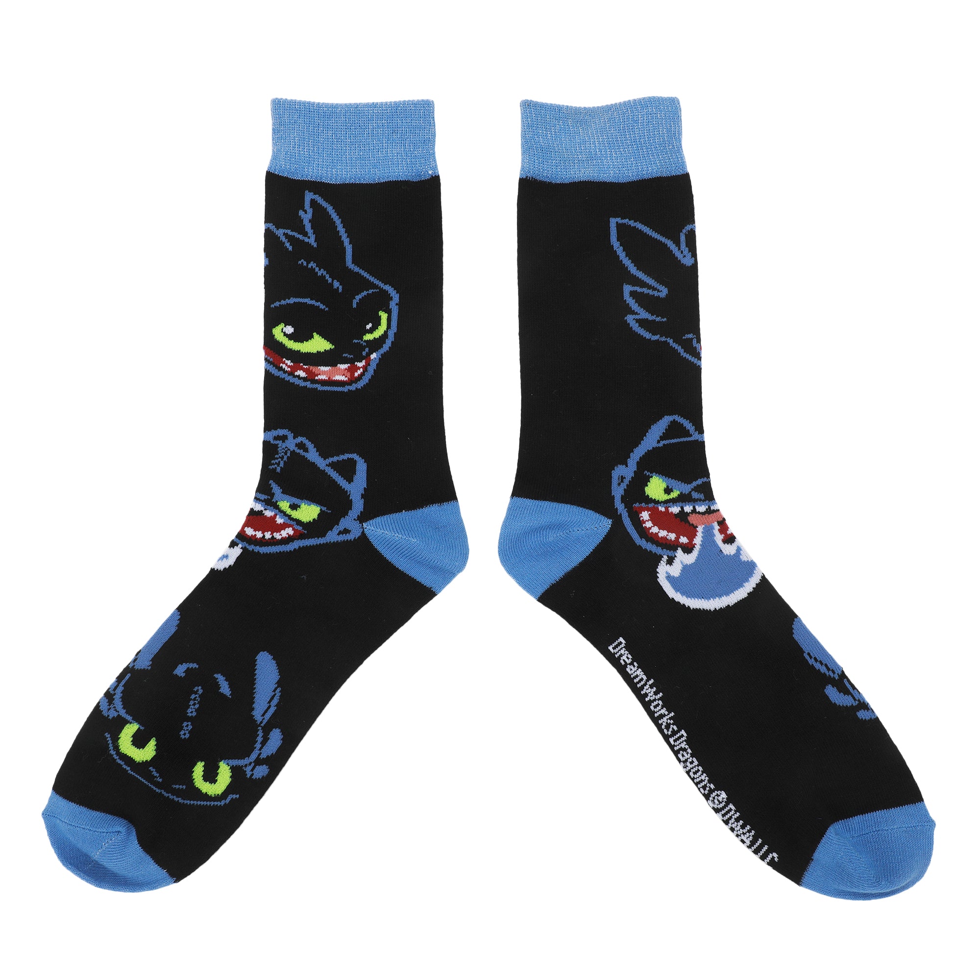 How To Train Your Dragon Toothless Character Art Men's Casual Crew Socks