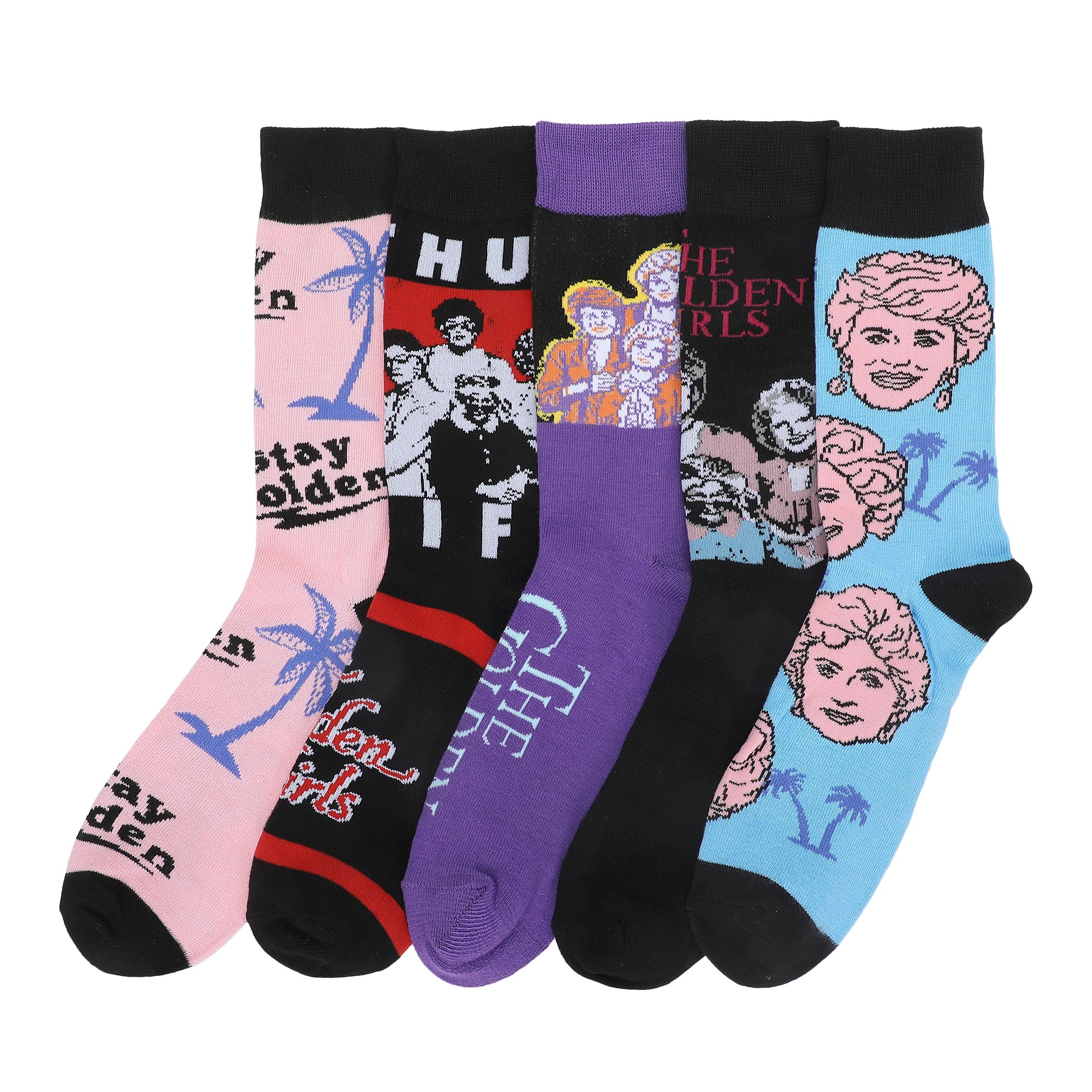 Golden Girls Adult Unisex Mixed Characters 5-Pack Socks
