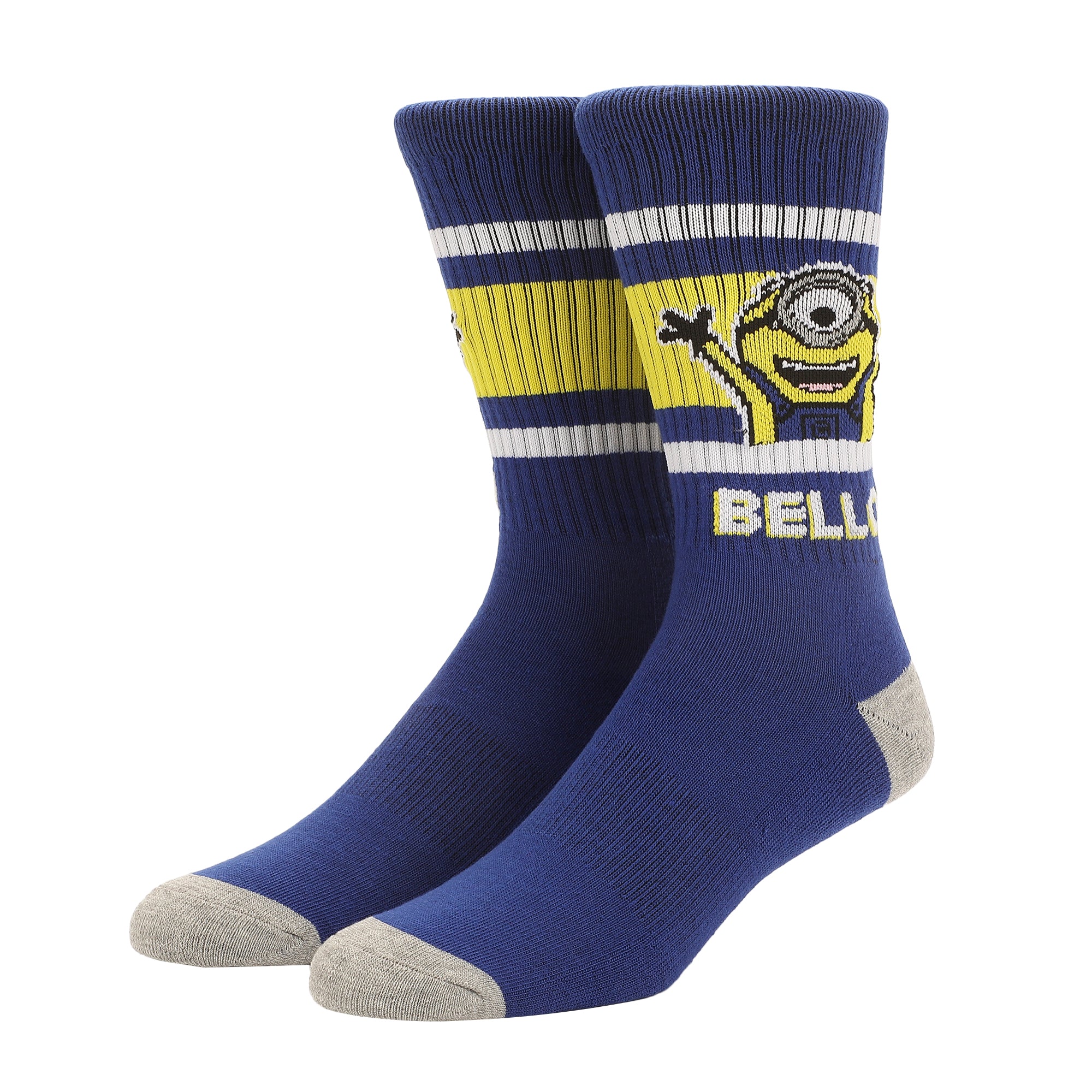 Minions Minion Bello Mens Athletic Crew Socks