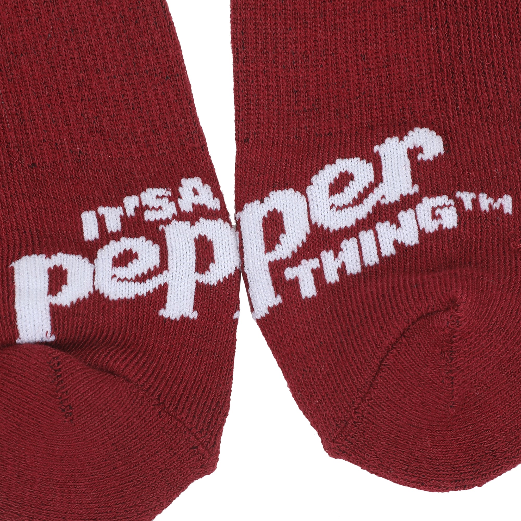 Dr Pepper Classic Logo Maroon Men's Athletic Crew Socks