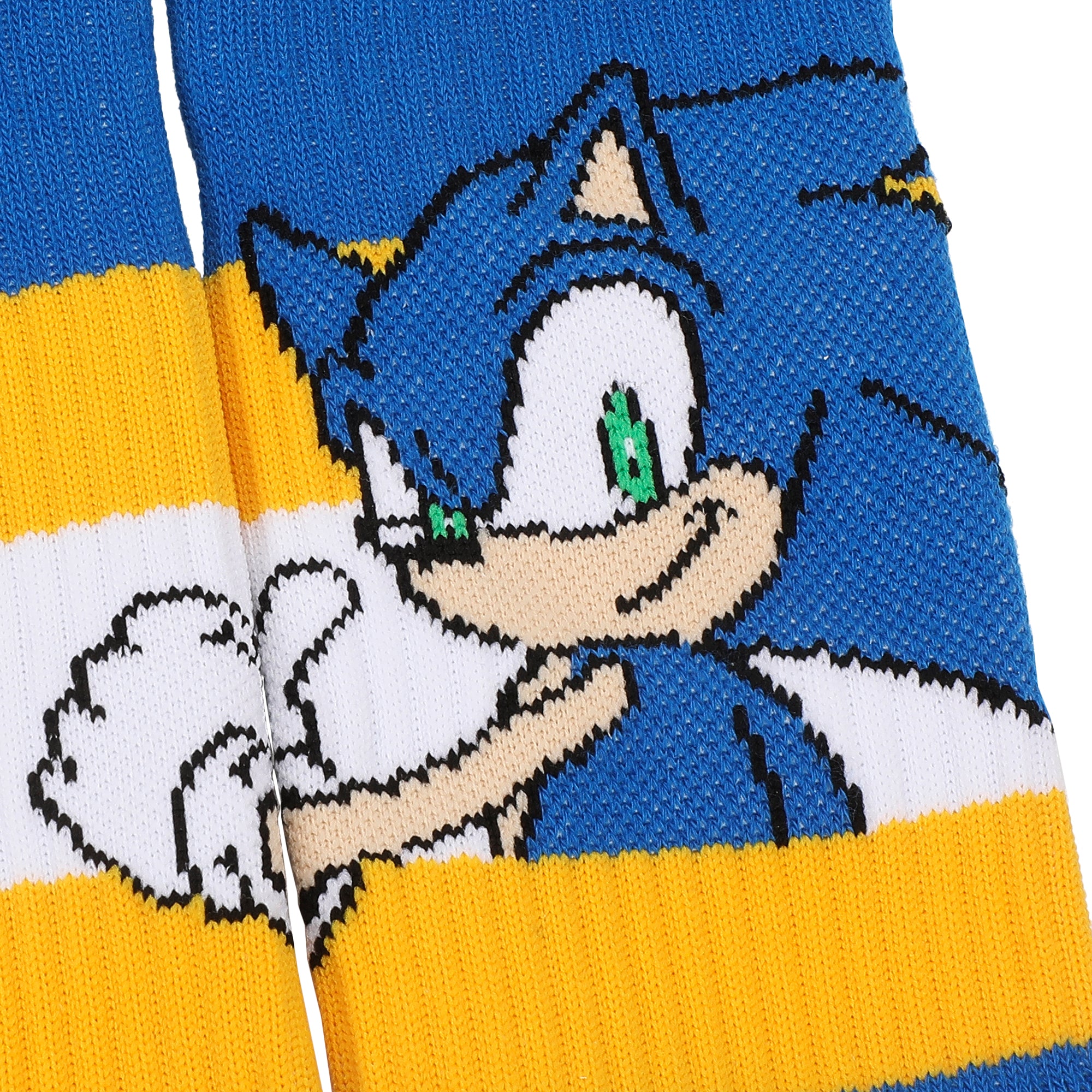 Sonic The Hedgehog Thumbs Up Men's Royal Blue Casual Crew Socks