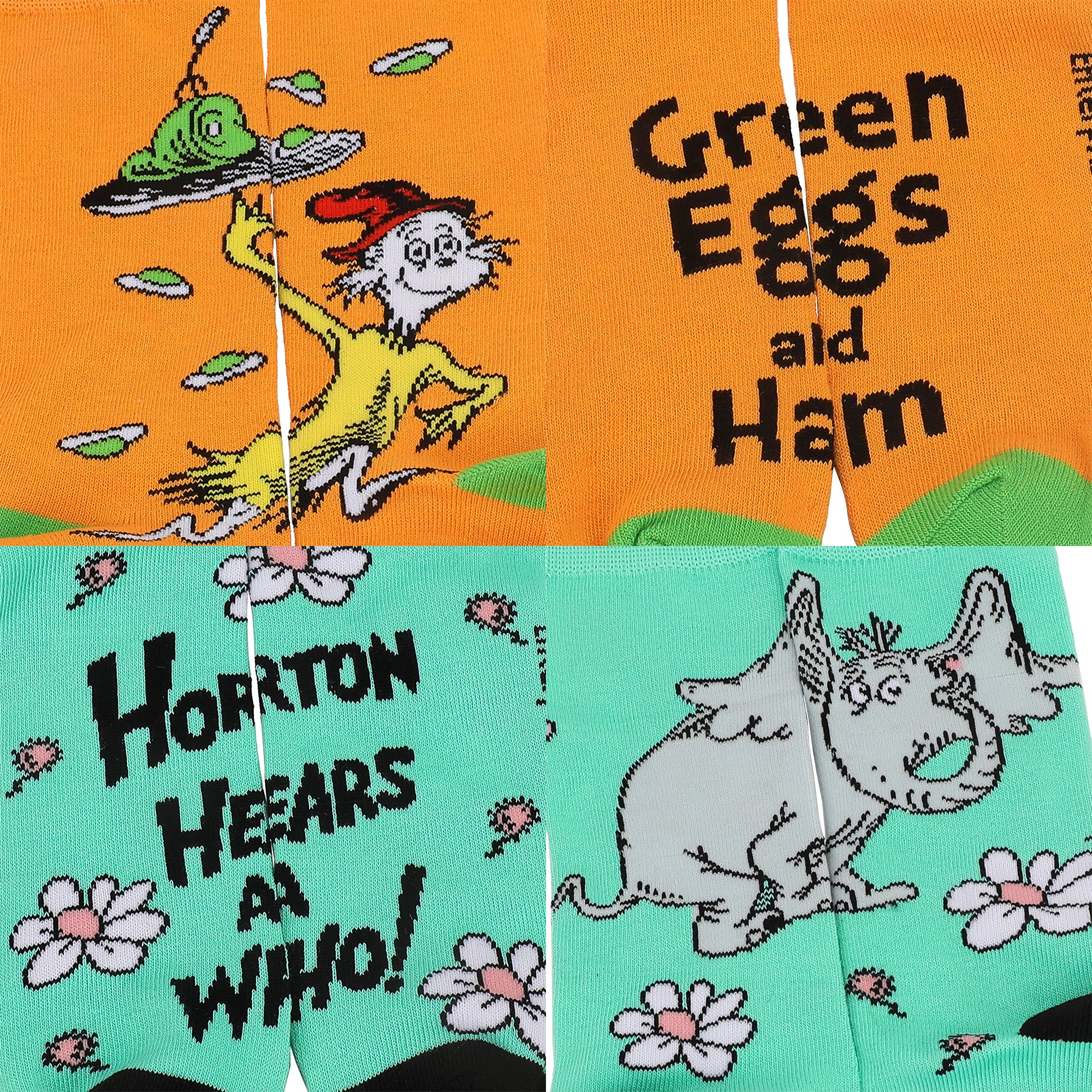 Dr. Seuss Title Art Men’s 5-Pair Pack Casual Crew Socks