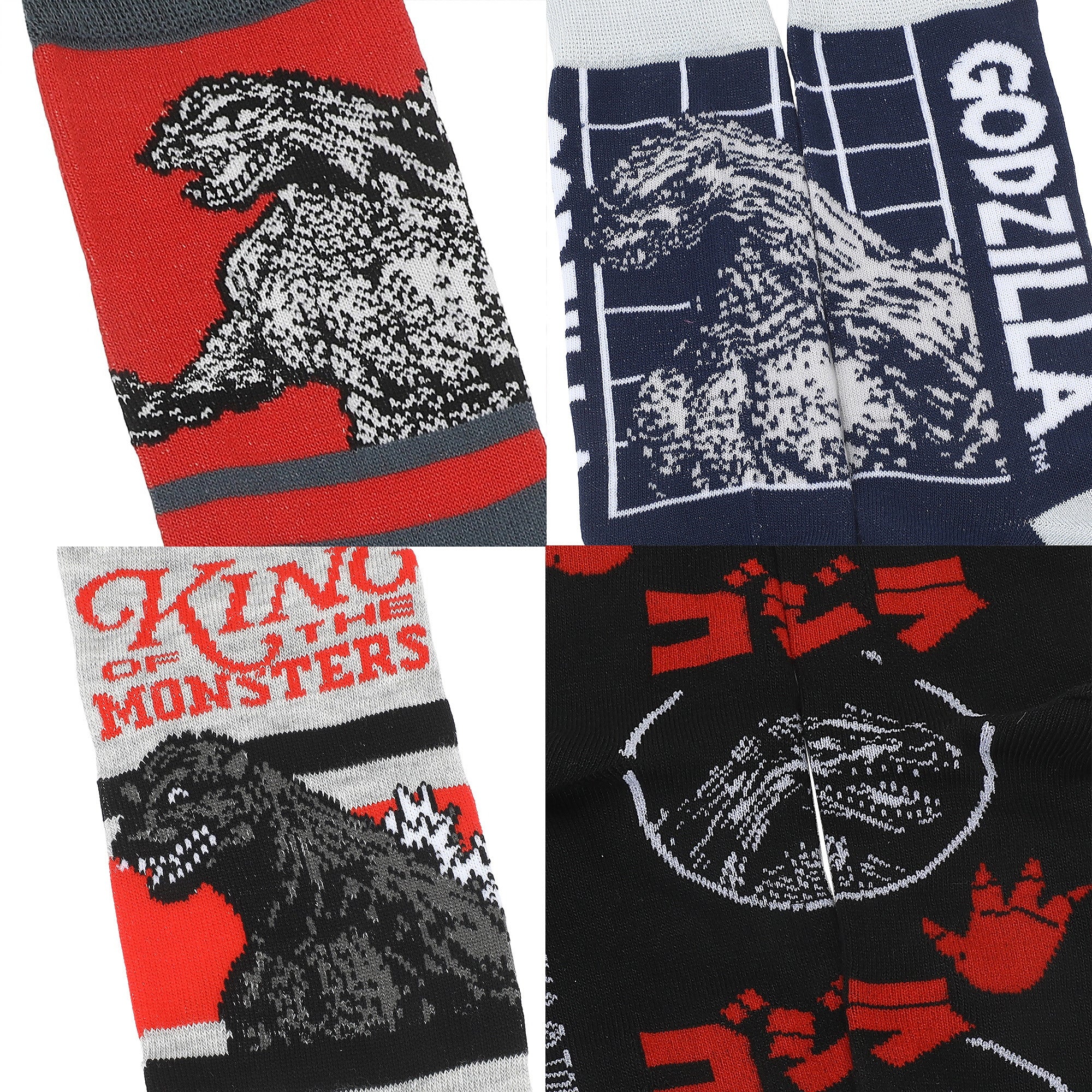Godzilla King of the Monsters Men's Novelty Crew Socks (Pack of 5)