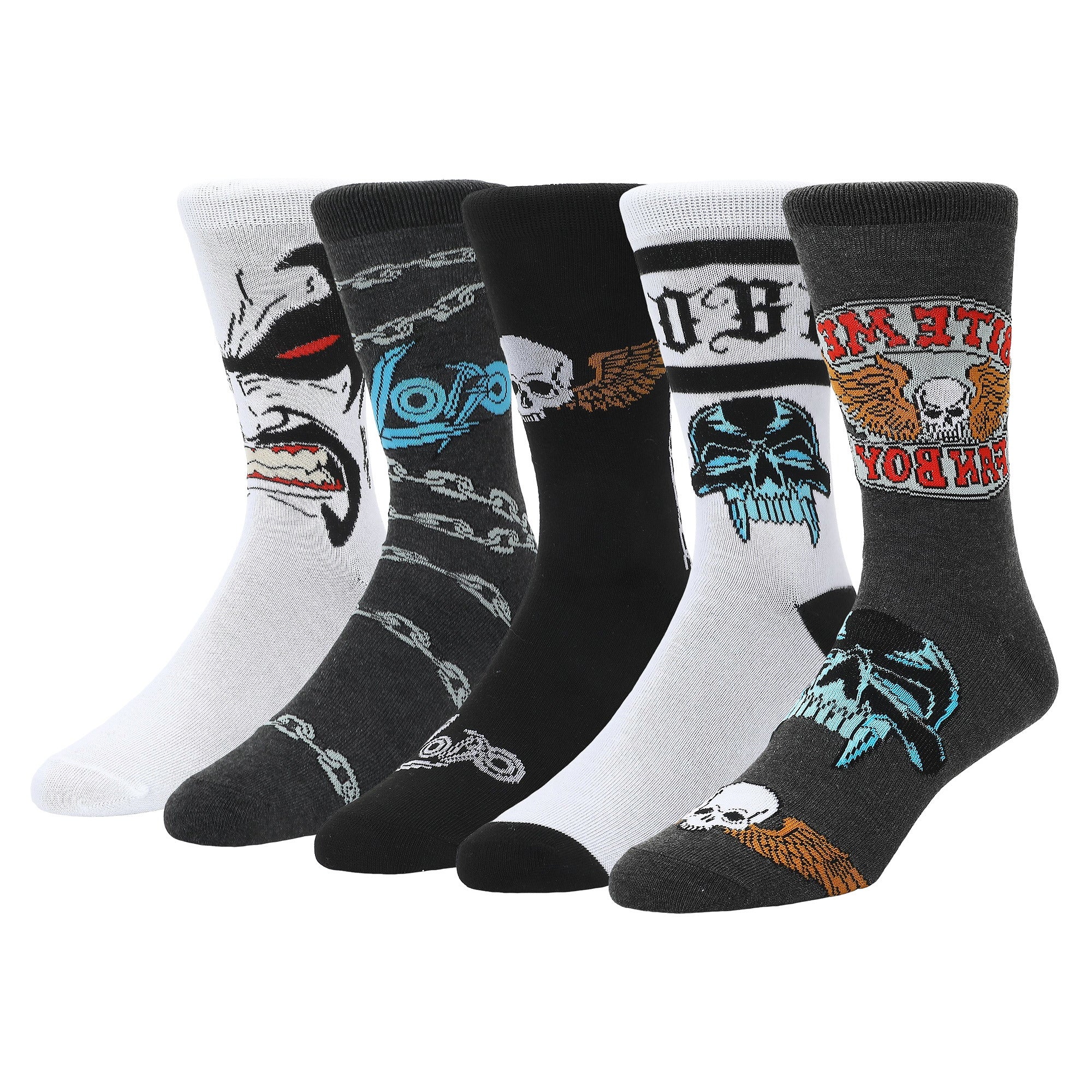 The Justice League Lobo Men's Novelty Crew Socks (Pack of 5)