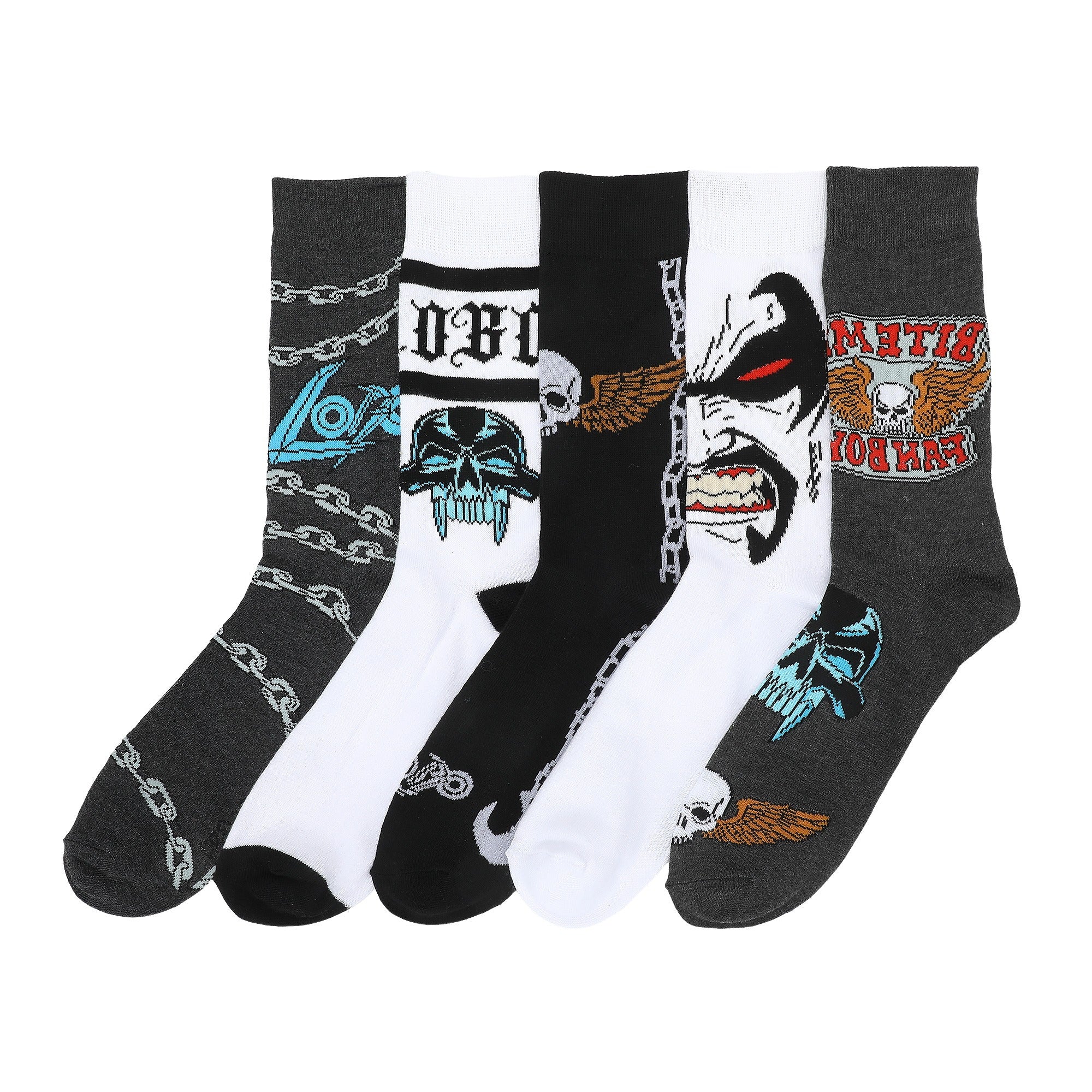 The Justice League Lobo Men's Novelty Crew Socks (Pack of 5)