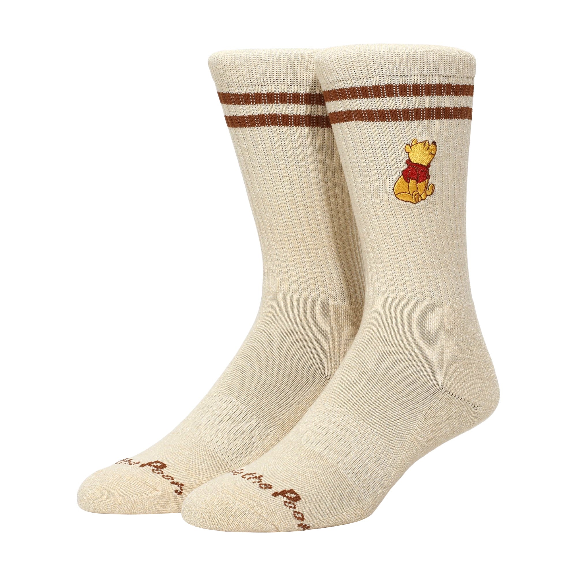 Winnie The Pooh Embroidery Crew Socks For Adult Men