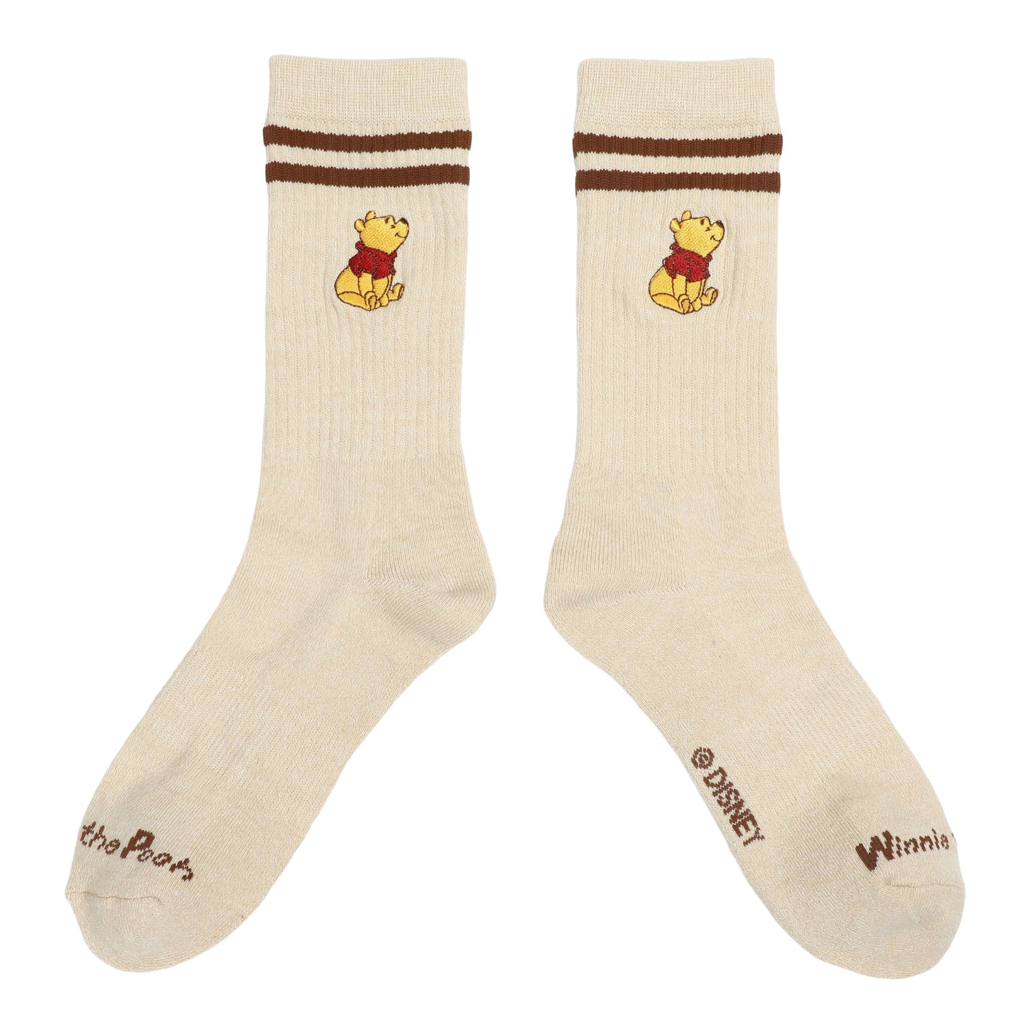 Winnie The Pooh Embroidery Crew Socks For Adult Men