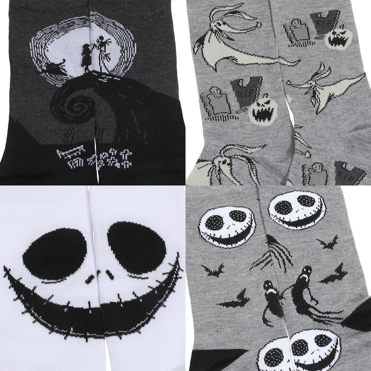 Nightmare Before Christmas Jack And Zero Crew Socks 5-Pack
