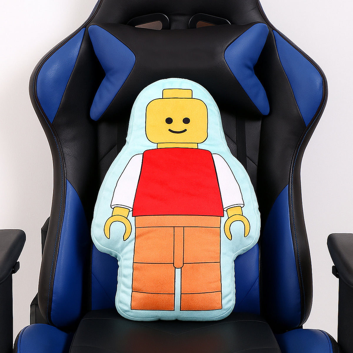 Official Lego Figure Shaped Cushion Pillow | Reversible Design Stuffed