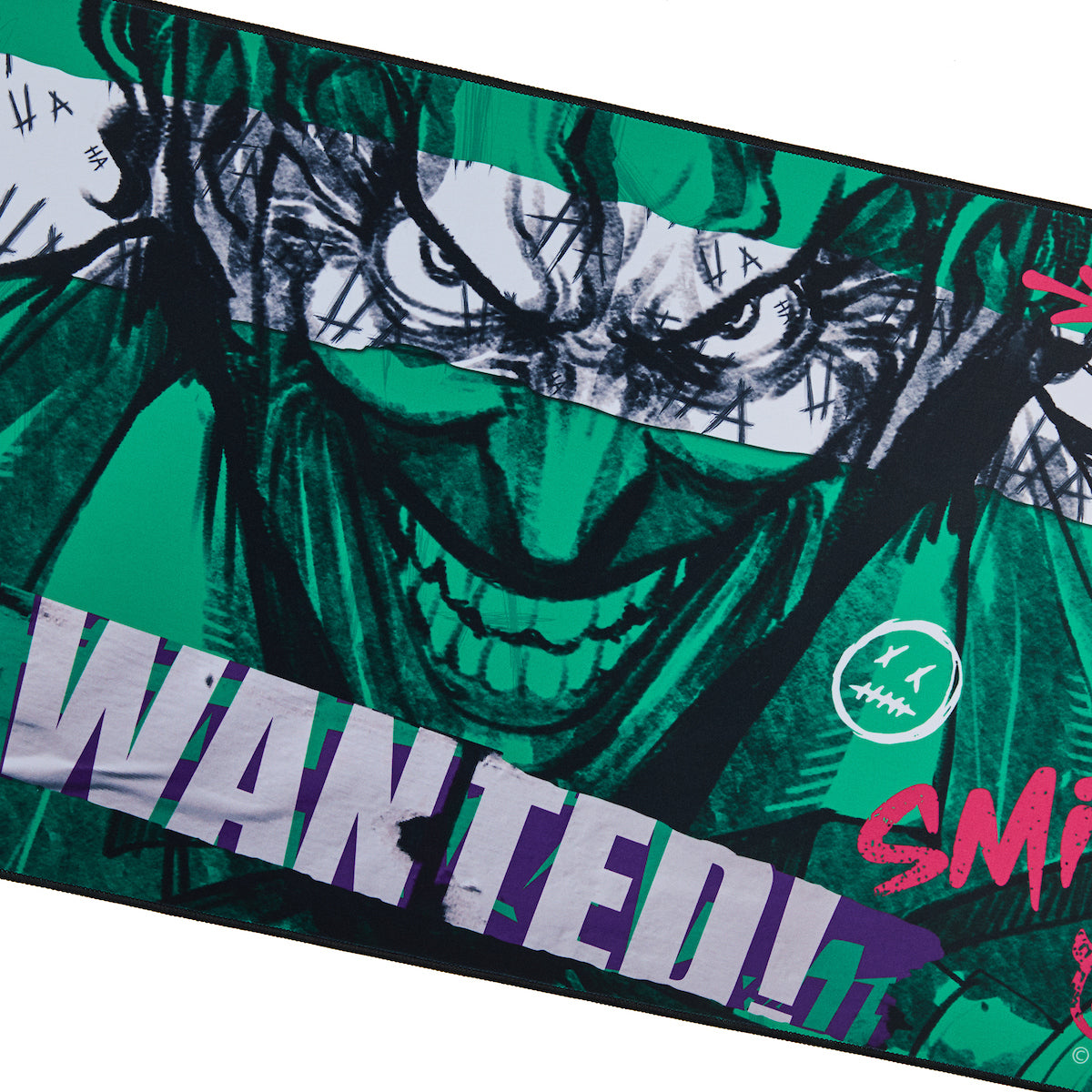 Batman Joker Wanted Sketch 31.5" x 15.5" Green Desk Mat