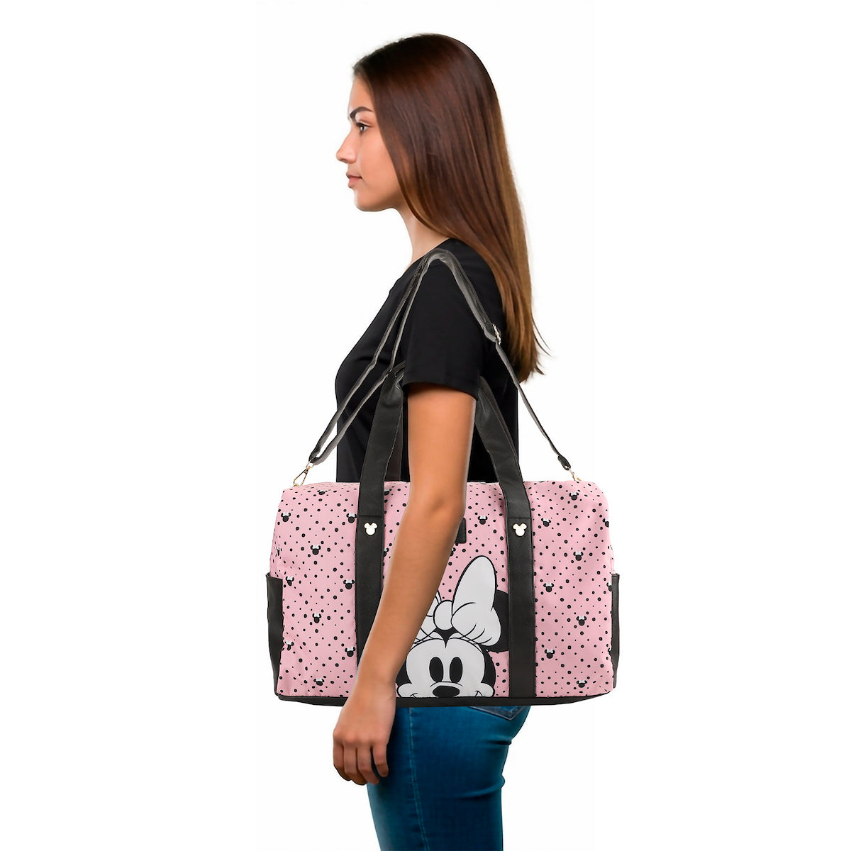 Disney Minnie Mouse Peek-A-Boo Minnie Pink 20" Duffel Bag