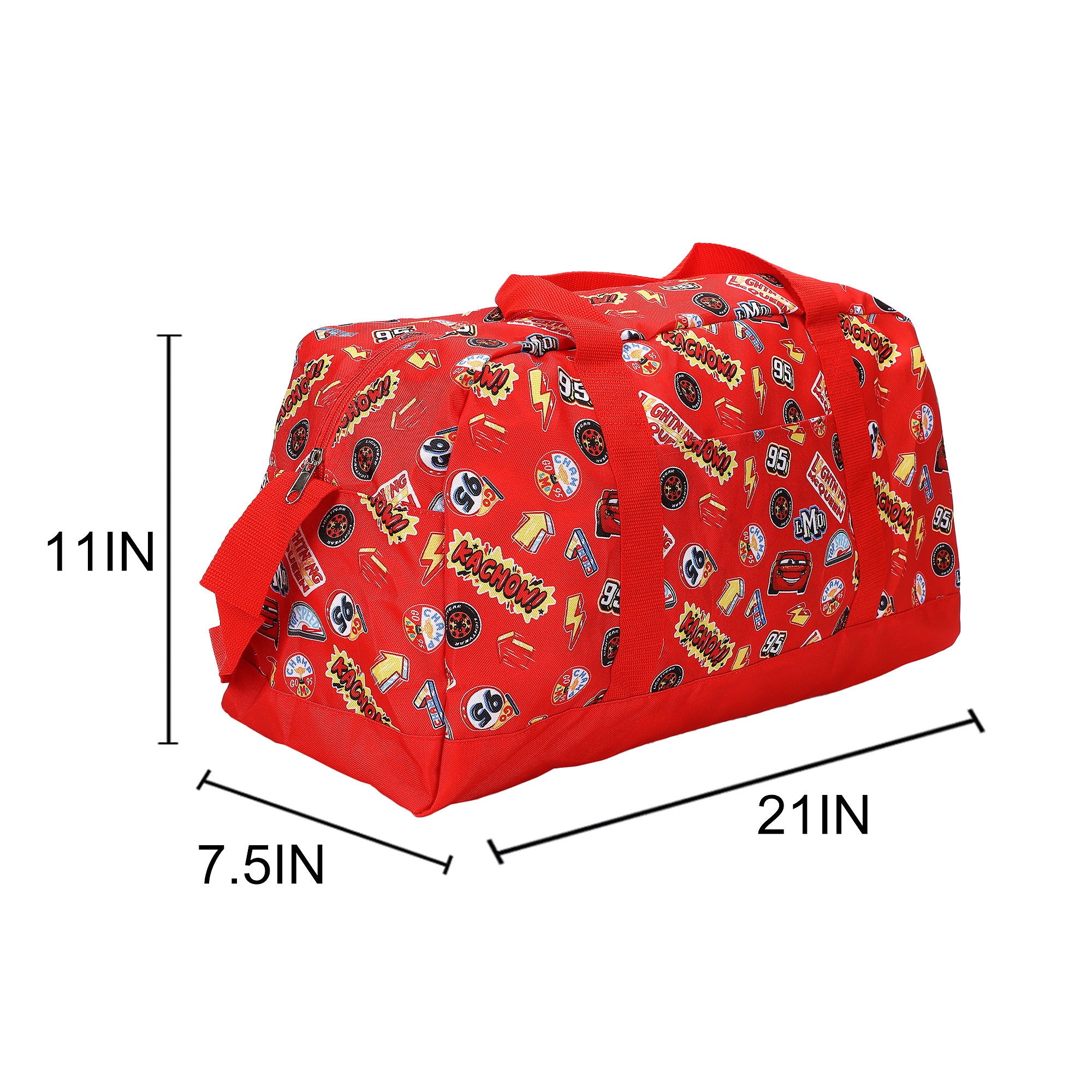 Cars Lightning McQueen AOP Packable Duffle Bag for Travel