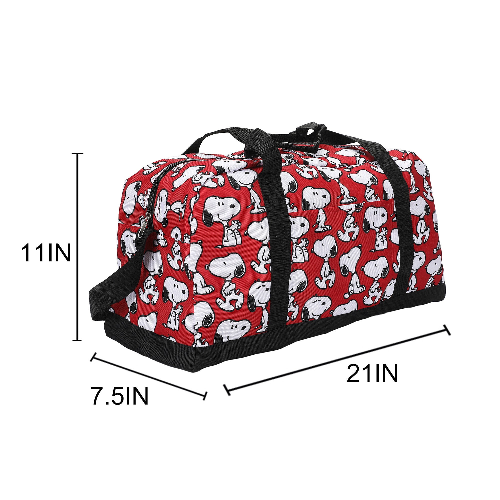 Peanuts Snoopy AOP Red Packable Duffle Bag for Travel